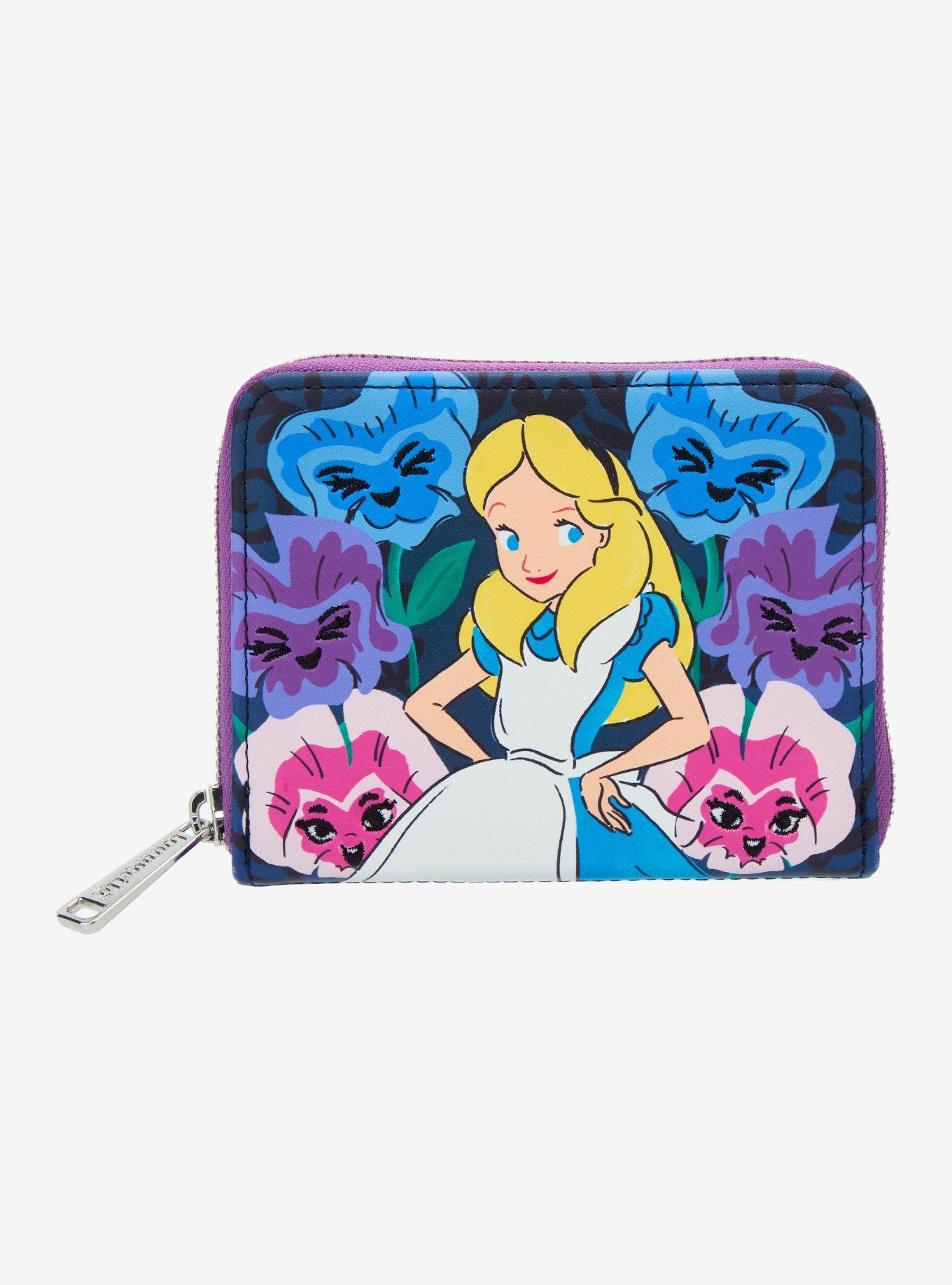 Loungefly Disney Alice in Wonderland Alice & Flowers Zip Wallet — BoxLunch Exclusive, , hi-res