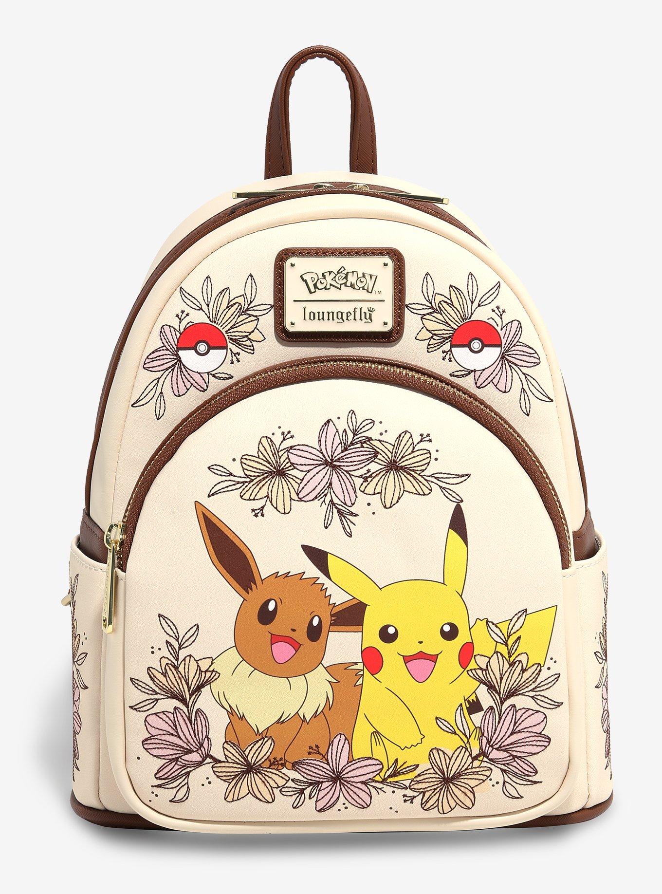 Loungefly Pokémon Pikachu & Eevee Floral Mini Backpack
