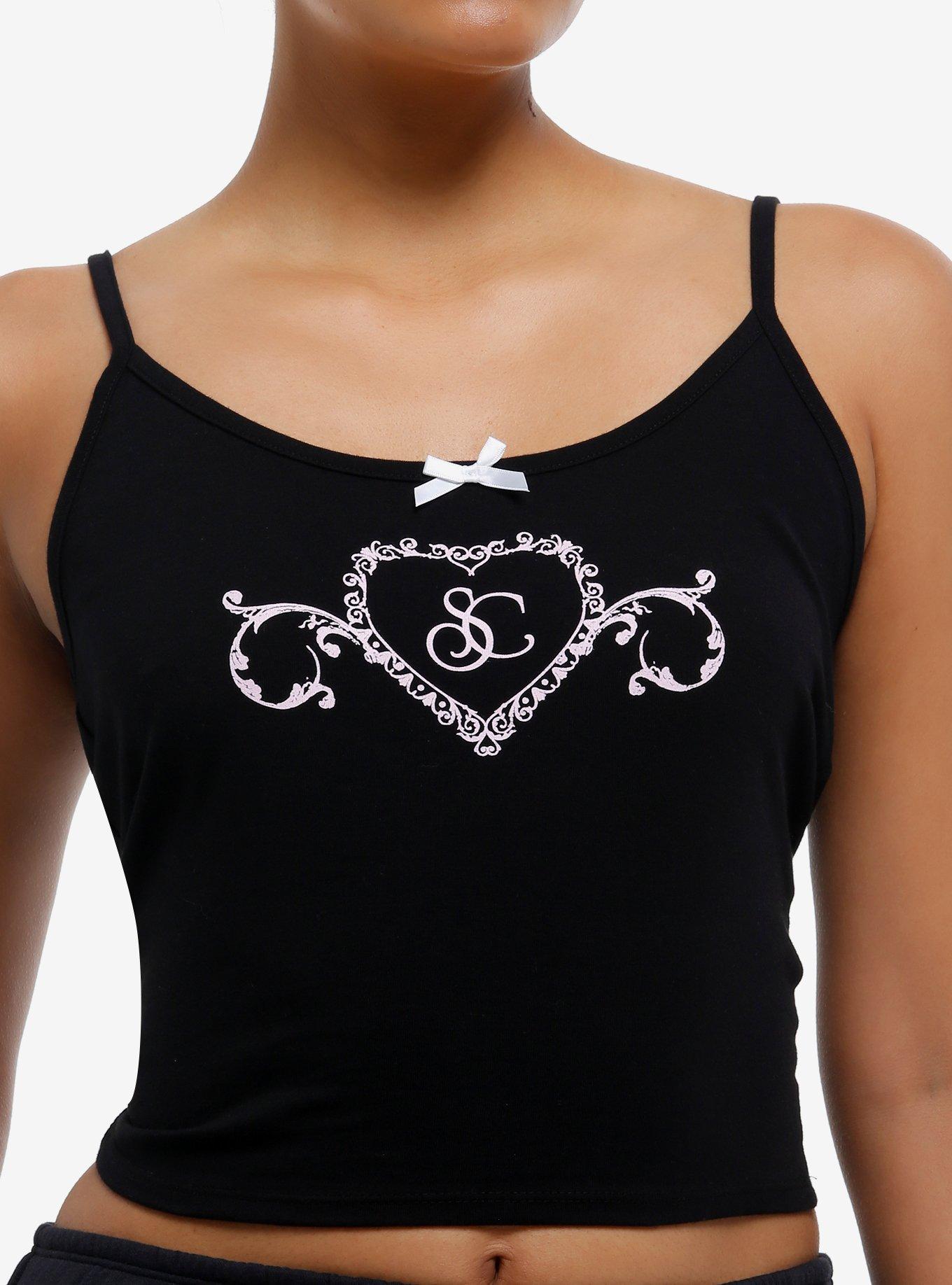 Sabrina Carpenter Heart Initials Girls Crop Cami, , hi-res