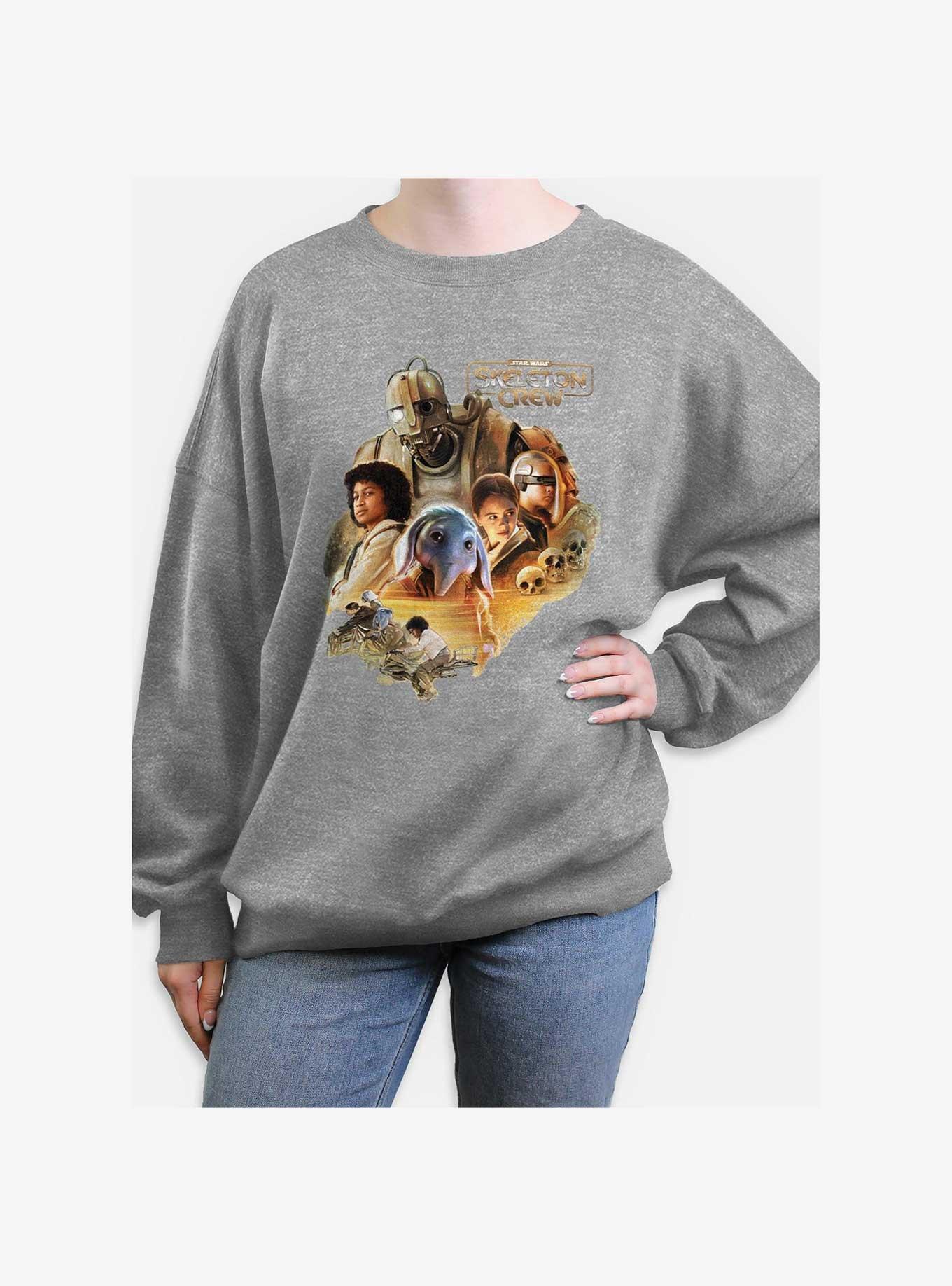 Skeleton Crew Cool Blue Crew Womens Oversized Sweatshirt, , hi-res