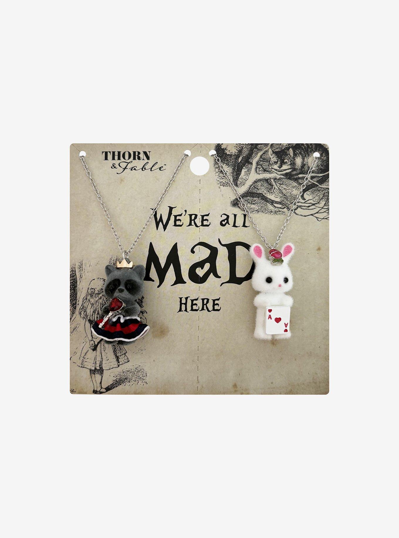 Thorn & Fable Alice's Adventures In Wonderland Critter Best Friend Necklace Set, , hi-res