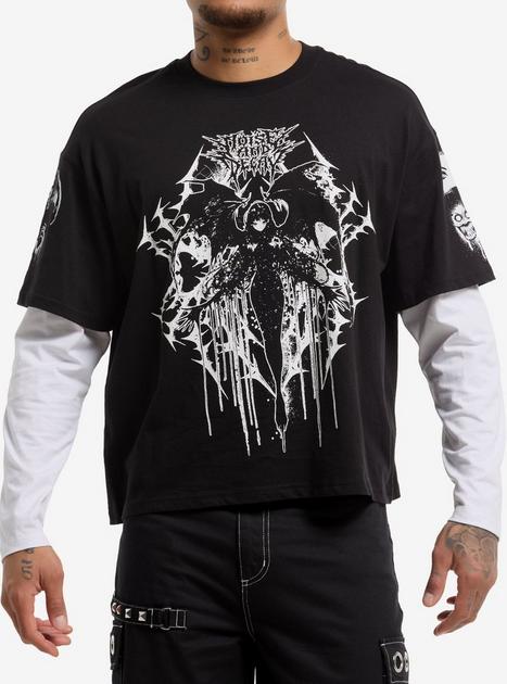 【DISCERNMENT】Demon Slow Overfit Half Sleeve Semen Demon Repeat - Unisex Long Sleeve Tee – psychopedia-store