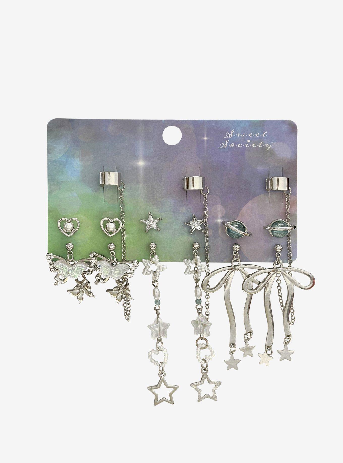Sweet Society Ribbon Star Earring Set, , hi-res