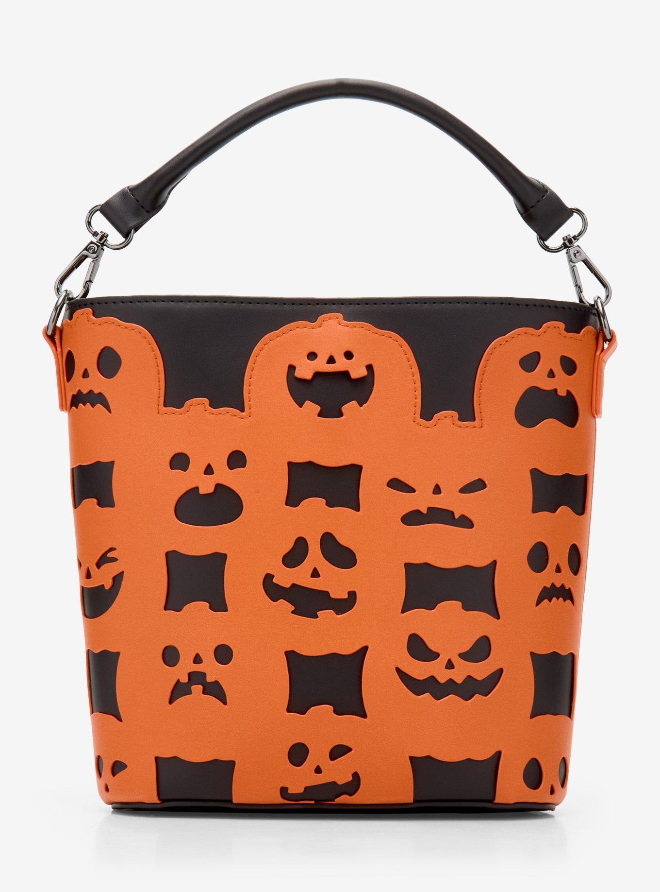 Loungefly Jack-O'-Lantern Cutouts Glow-In-The-Dark Crossbody Bag, , hi-res