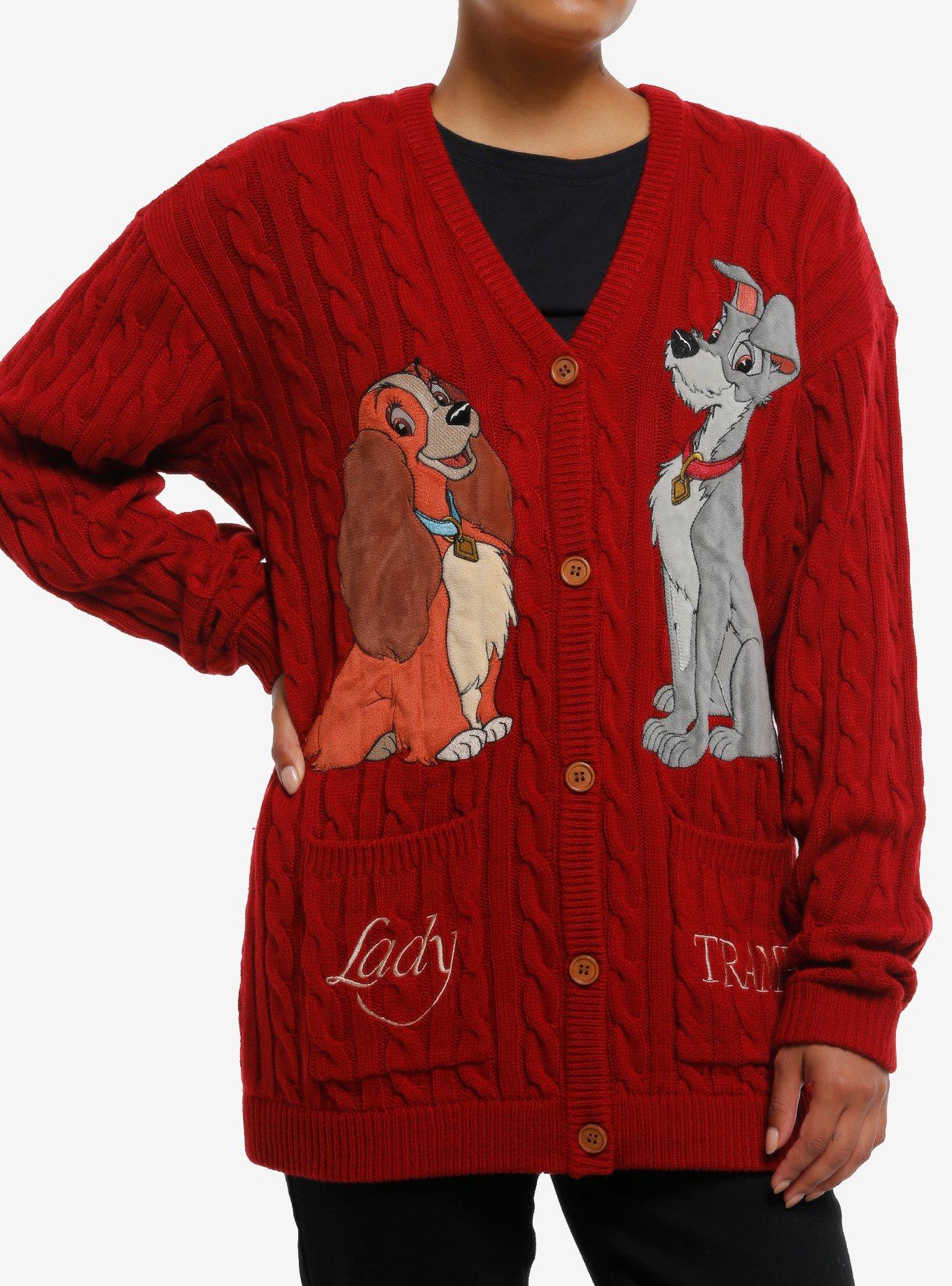 Her Universe Disney Lady And The Tramp Cable Knit Girls Cardigan