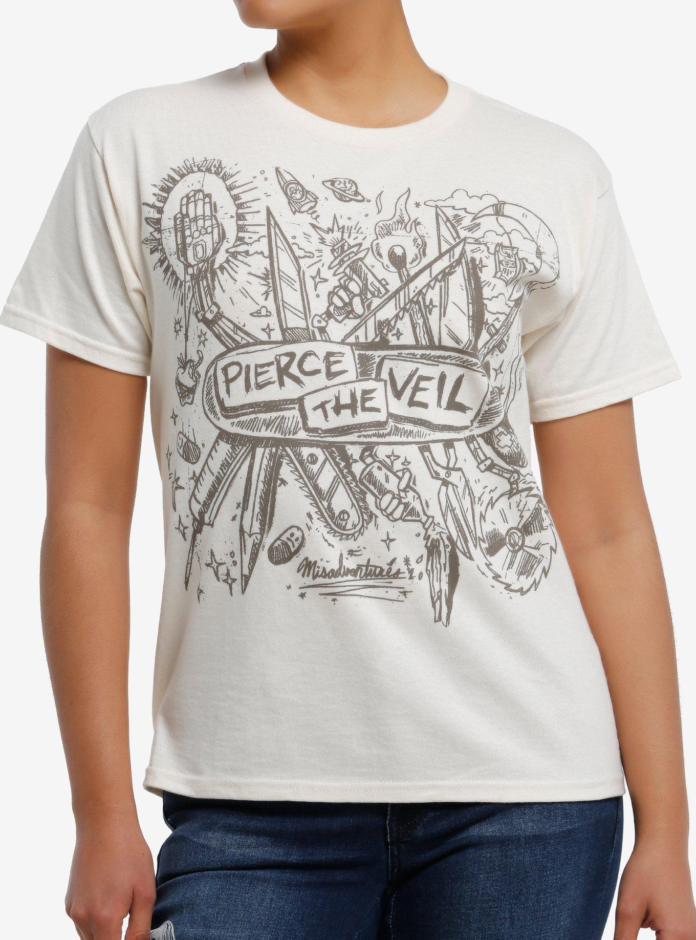 Pierce The Veil Misadventures Shrunken Fit Girls T-Shirt, , hi-res