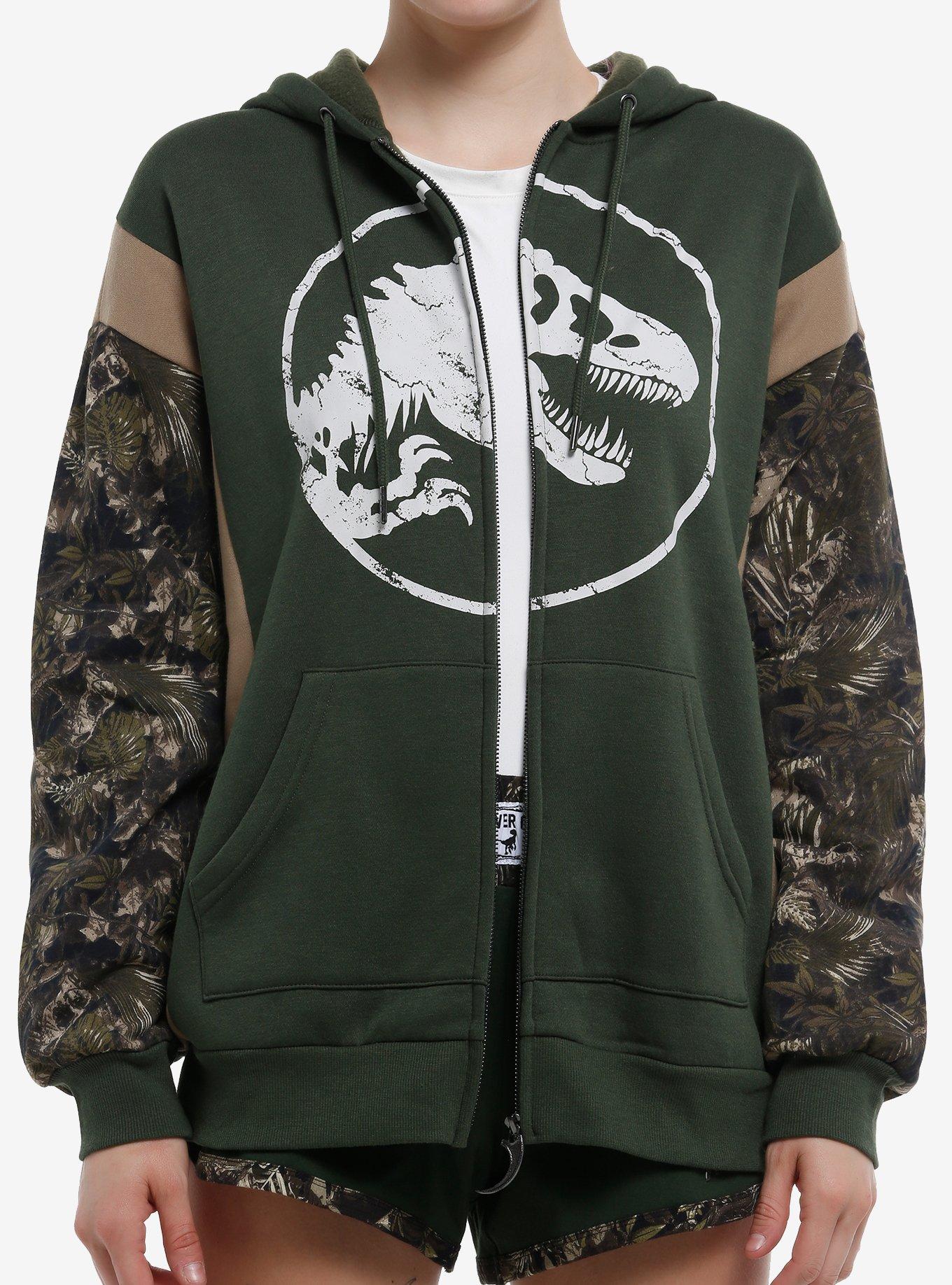 Her Universe Jurassic Park Clever Girl Camouflage Girls Oversized Hoodie, , hi-res