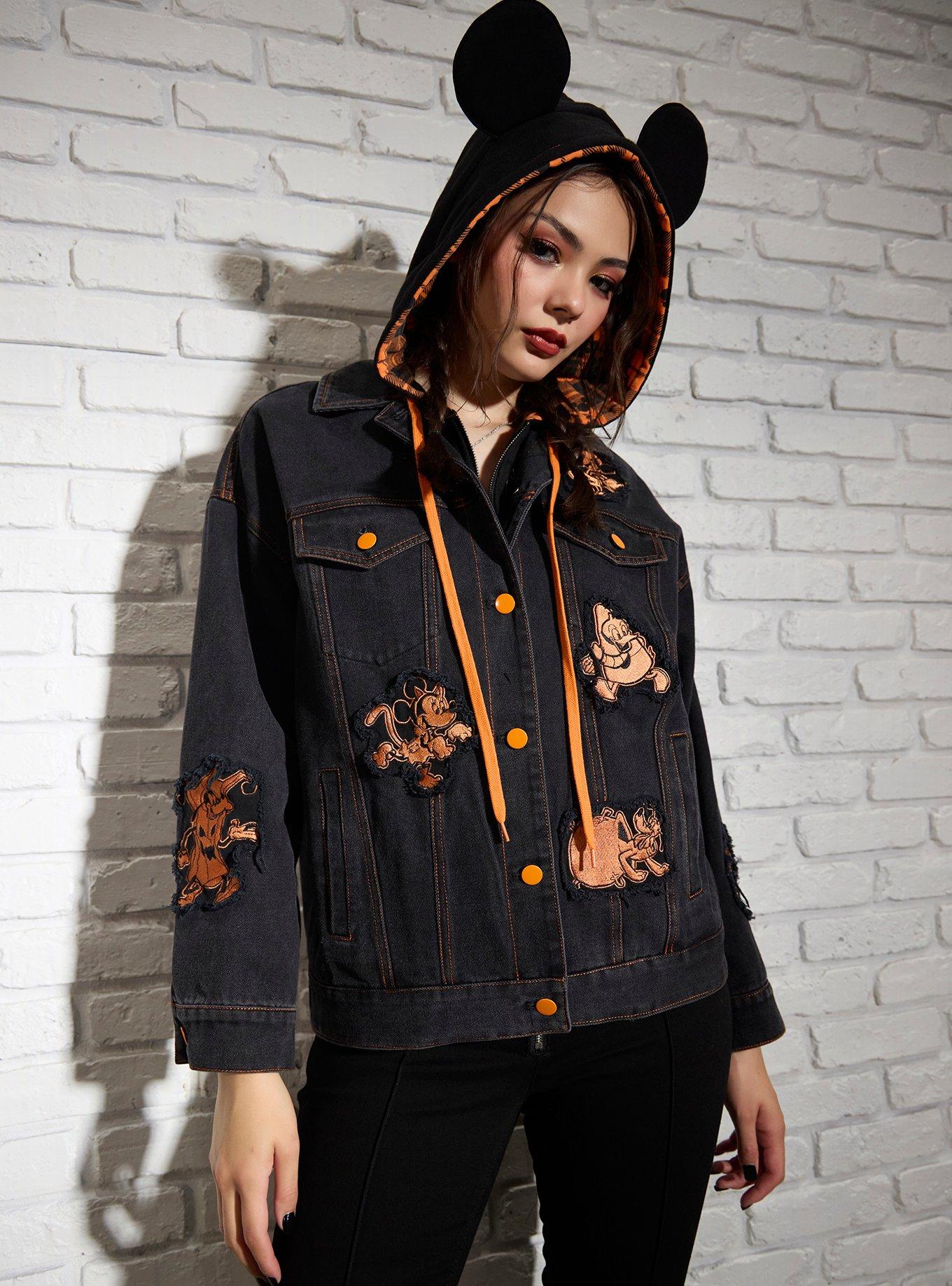 Her Universe Disney Mickey Mouse & Friends Halloween Hooded Denim Girls Jacket, , hi-res