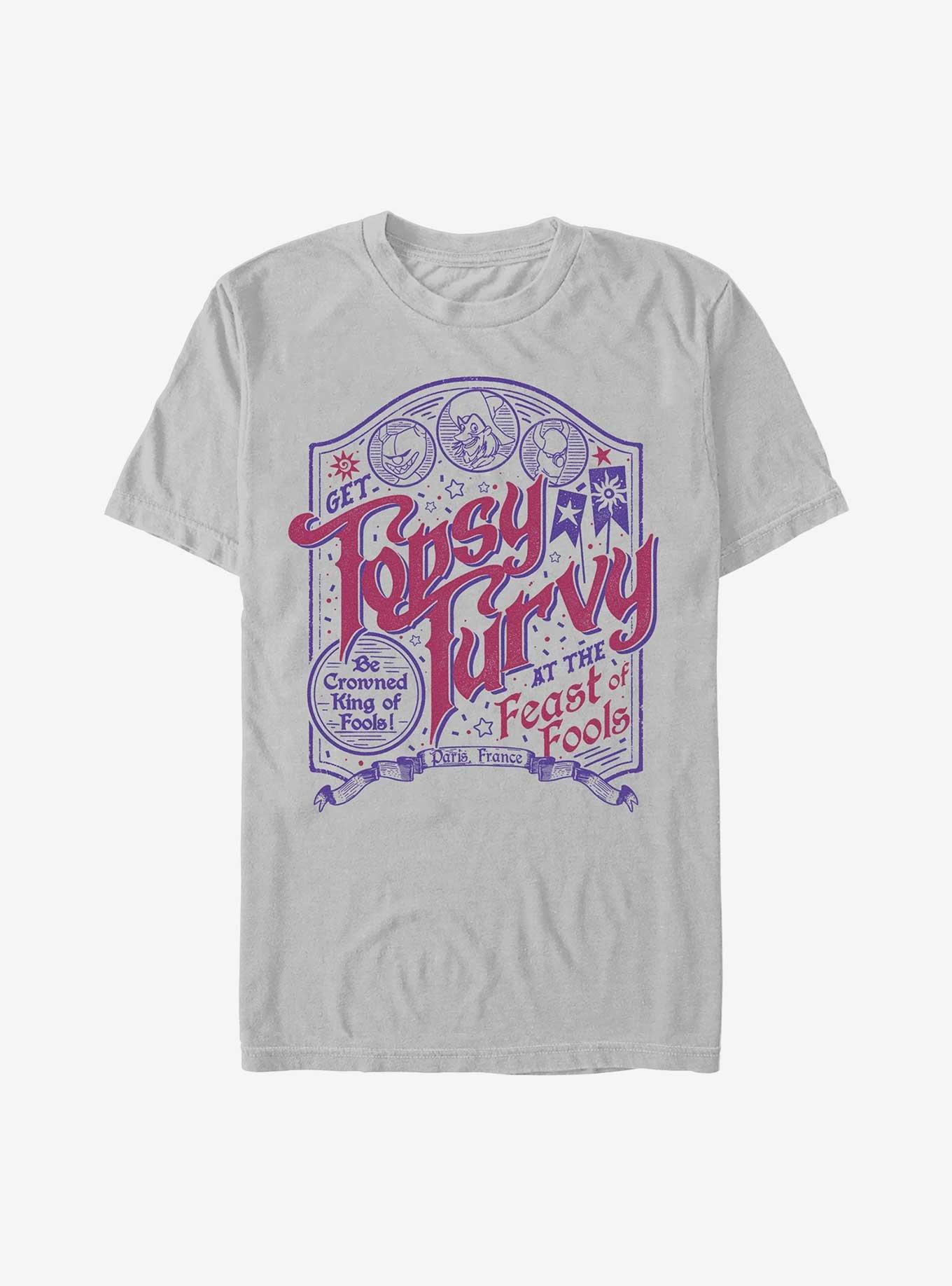 Disney The Hunchback Of Notre Dame Topsy Turvy T-Shirt, SILVER, hi-res