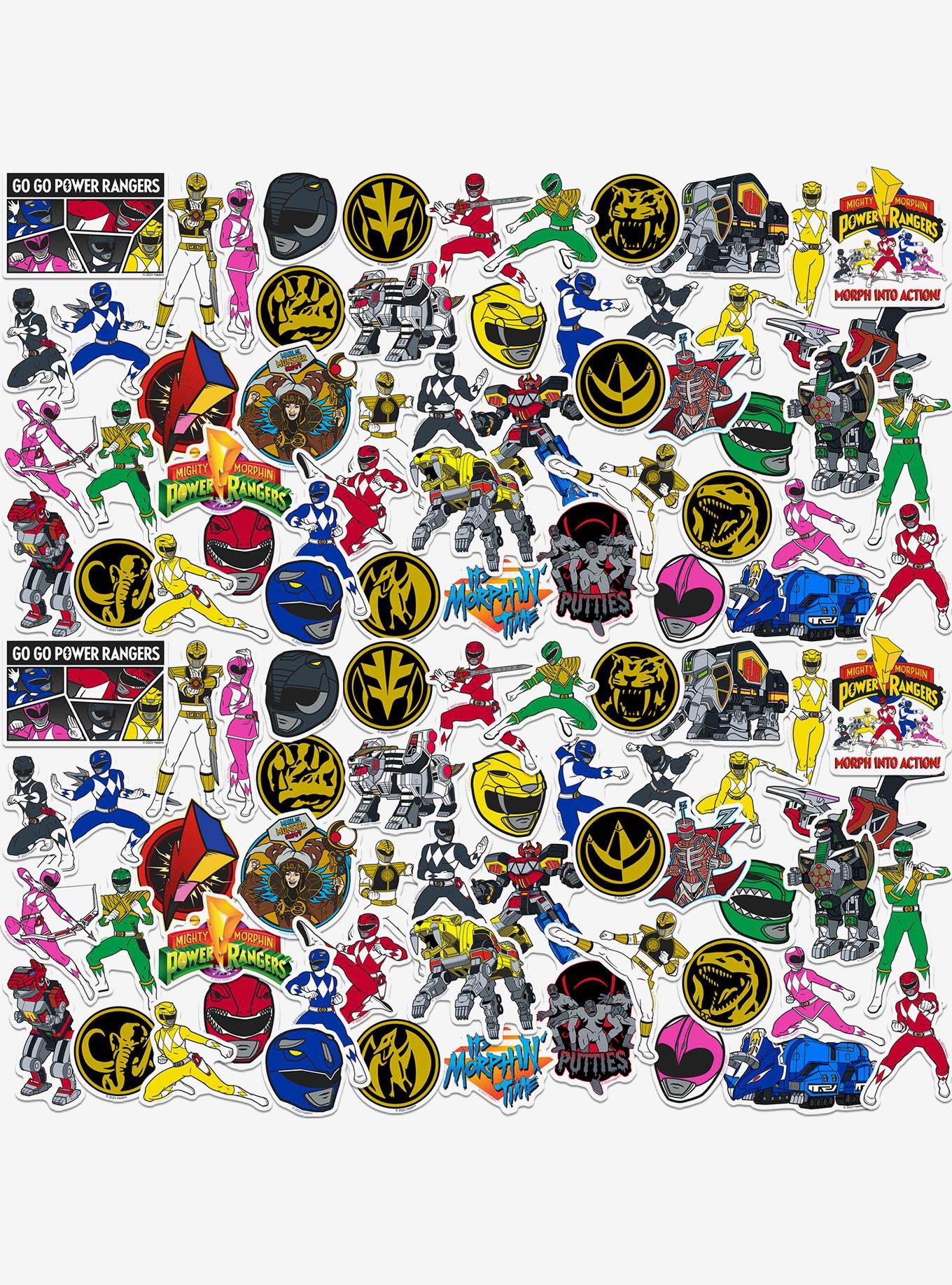 Mighty Morphin Power Rangers 100ct Vinyl Stickers Variety Pack, , hi-res