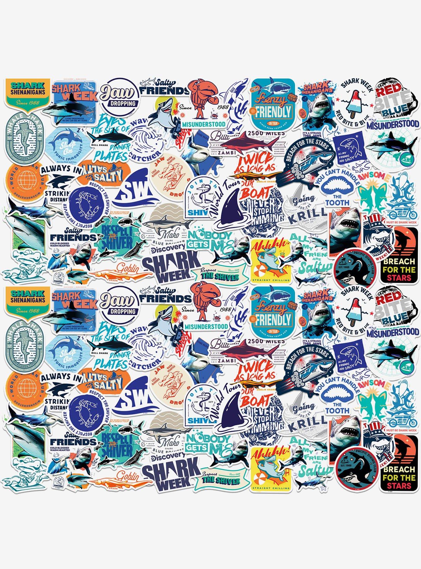 Shark Week 100ct Vinyl Stickers Variety Pack