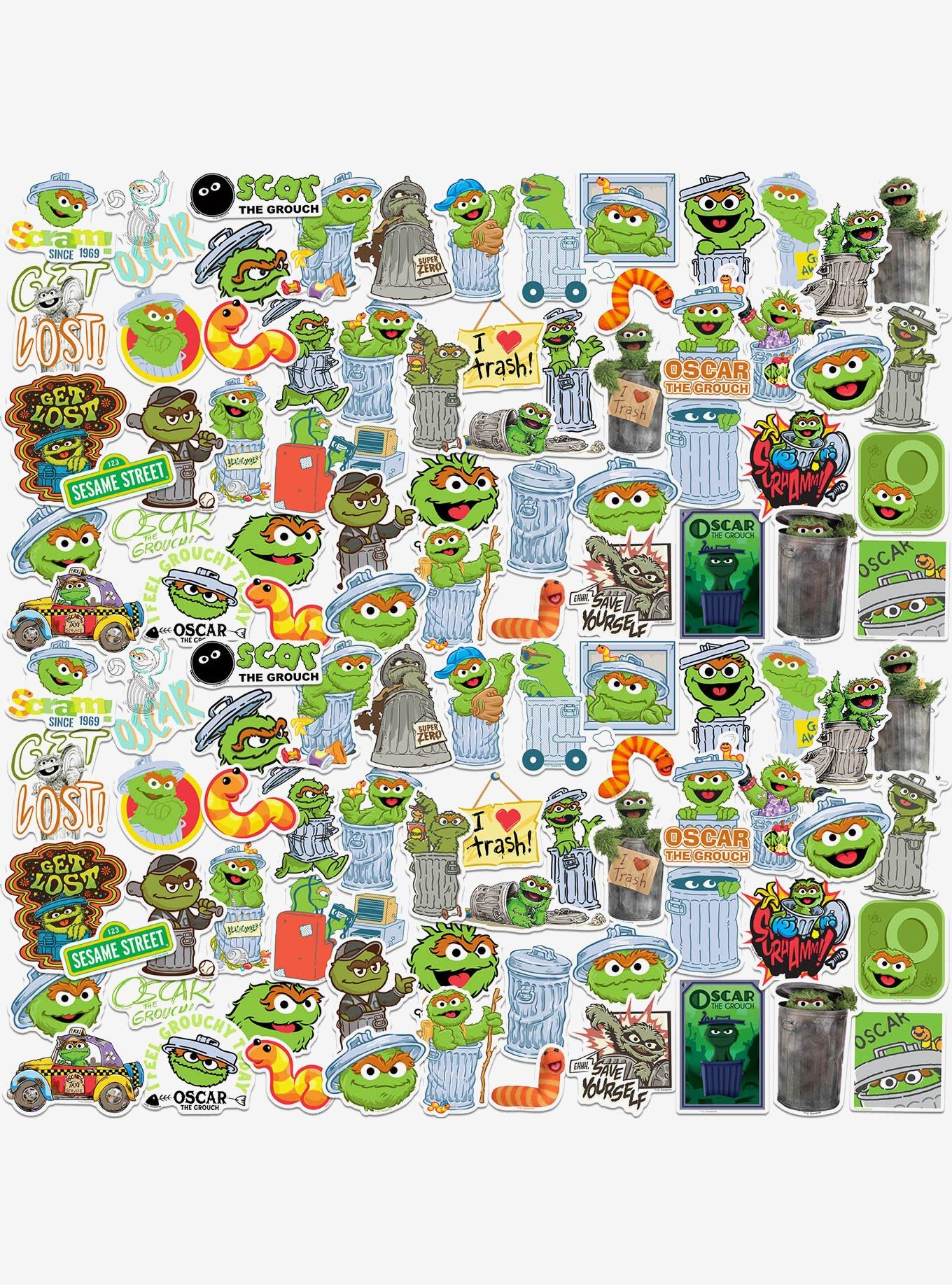 Sesame Street Oscar the Grouch 100ct Vinyl Stickers Variety Pack, , hi-res