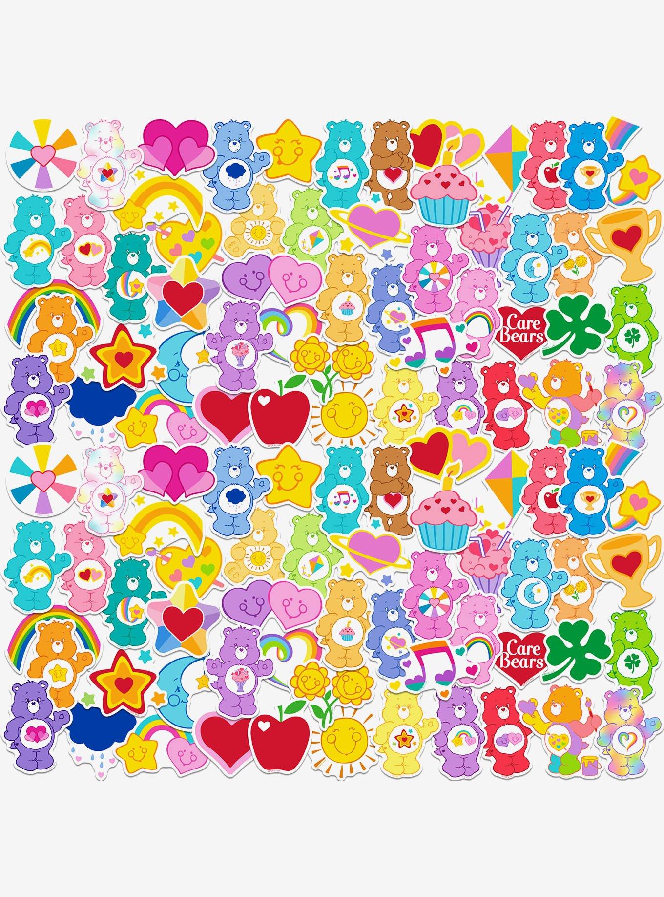 Care Bears and Tummy Emblems 100ct Vinyl Stickers Variety Pack, , hi-res