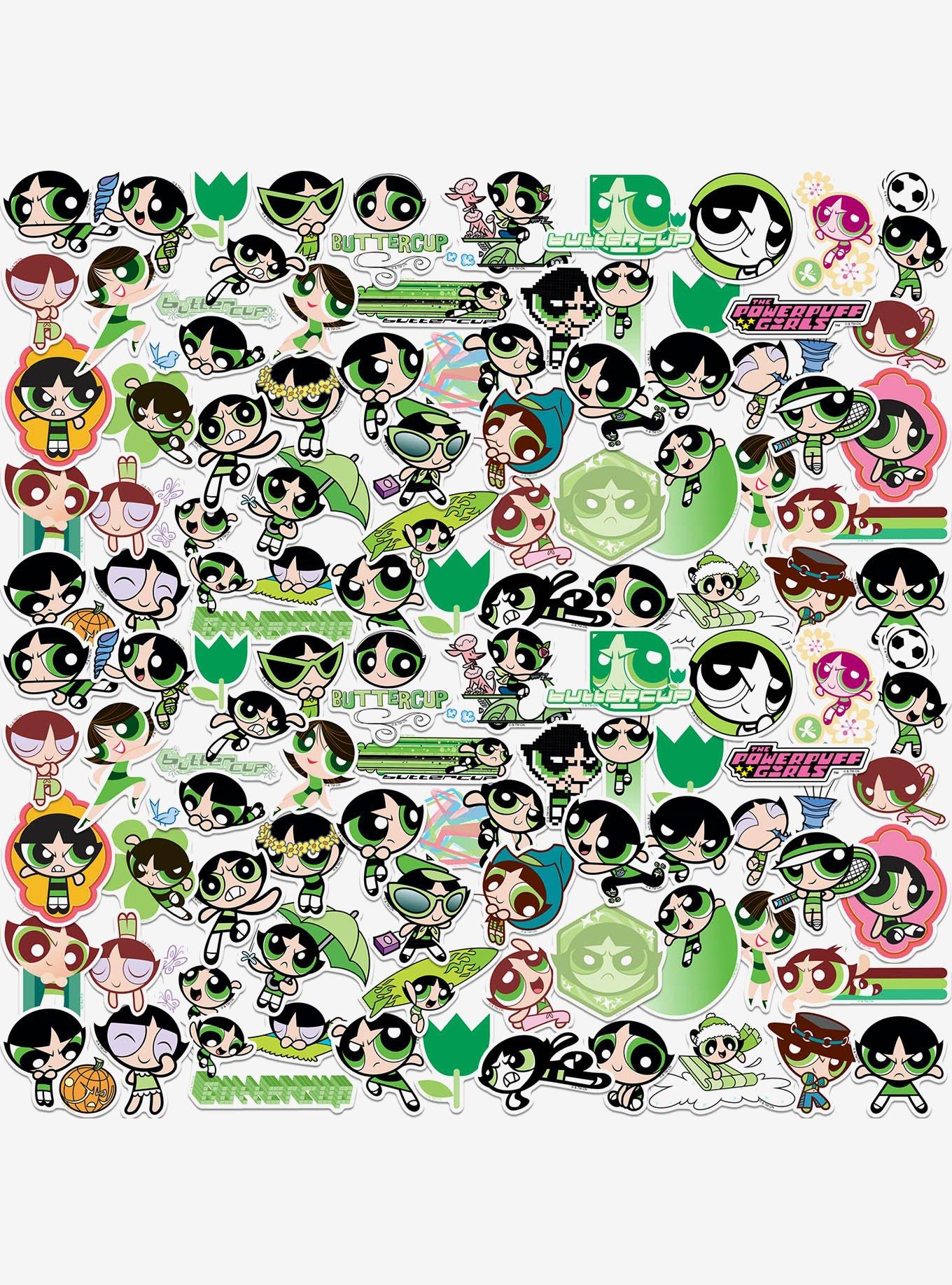 Powerpuff Girls Buttercup 100ct Vinyl Stickers Variety Pack, , hi-res