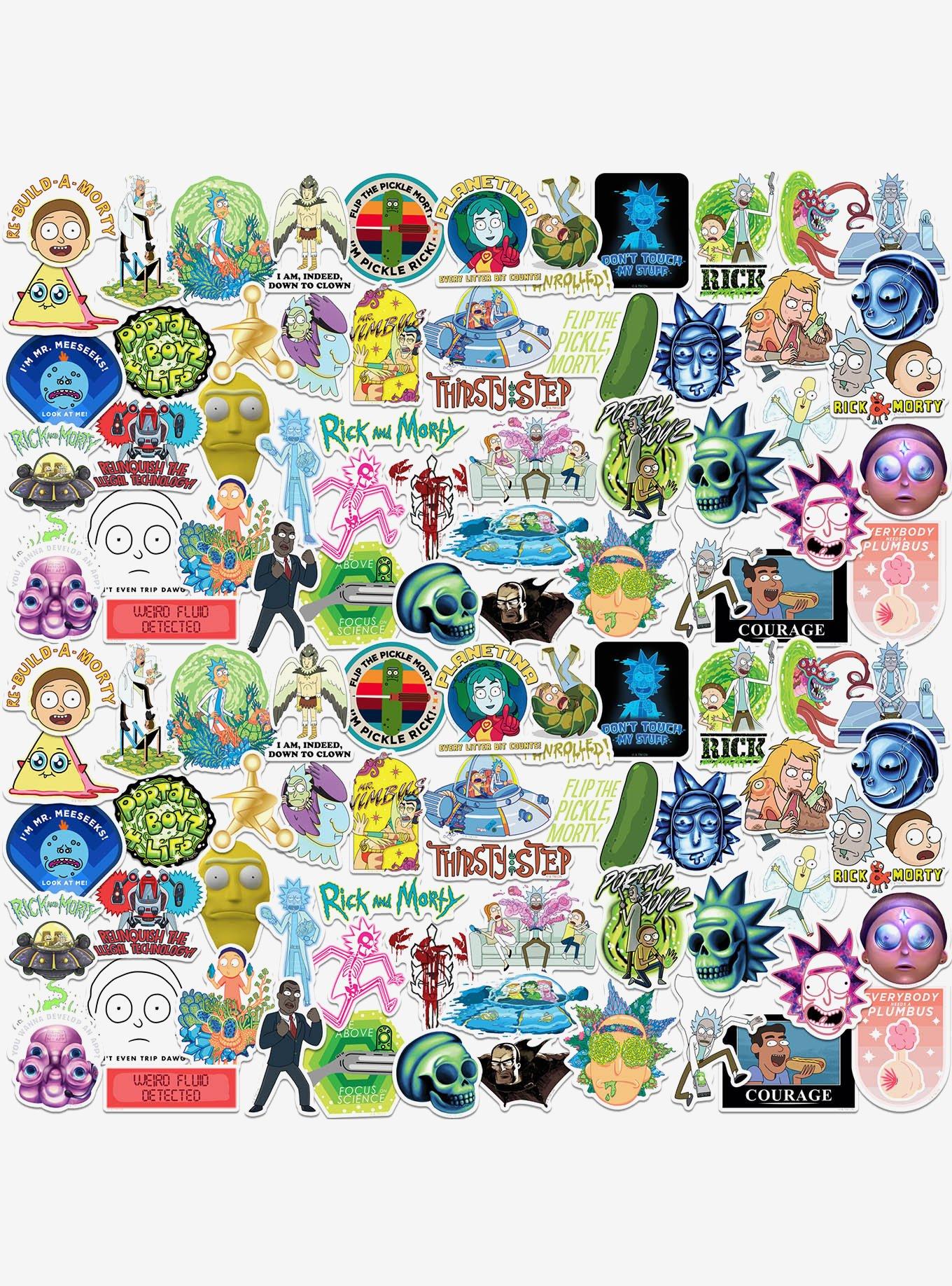 Rick and Morty Trendy 100ct Vinyl Stickers Variety Pack, , hi-res