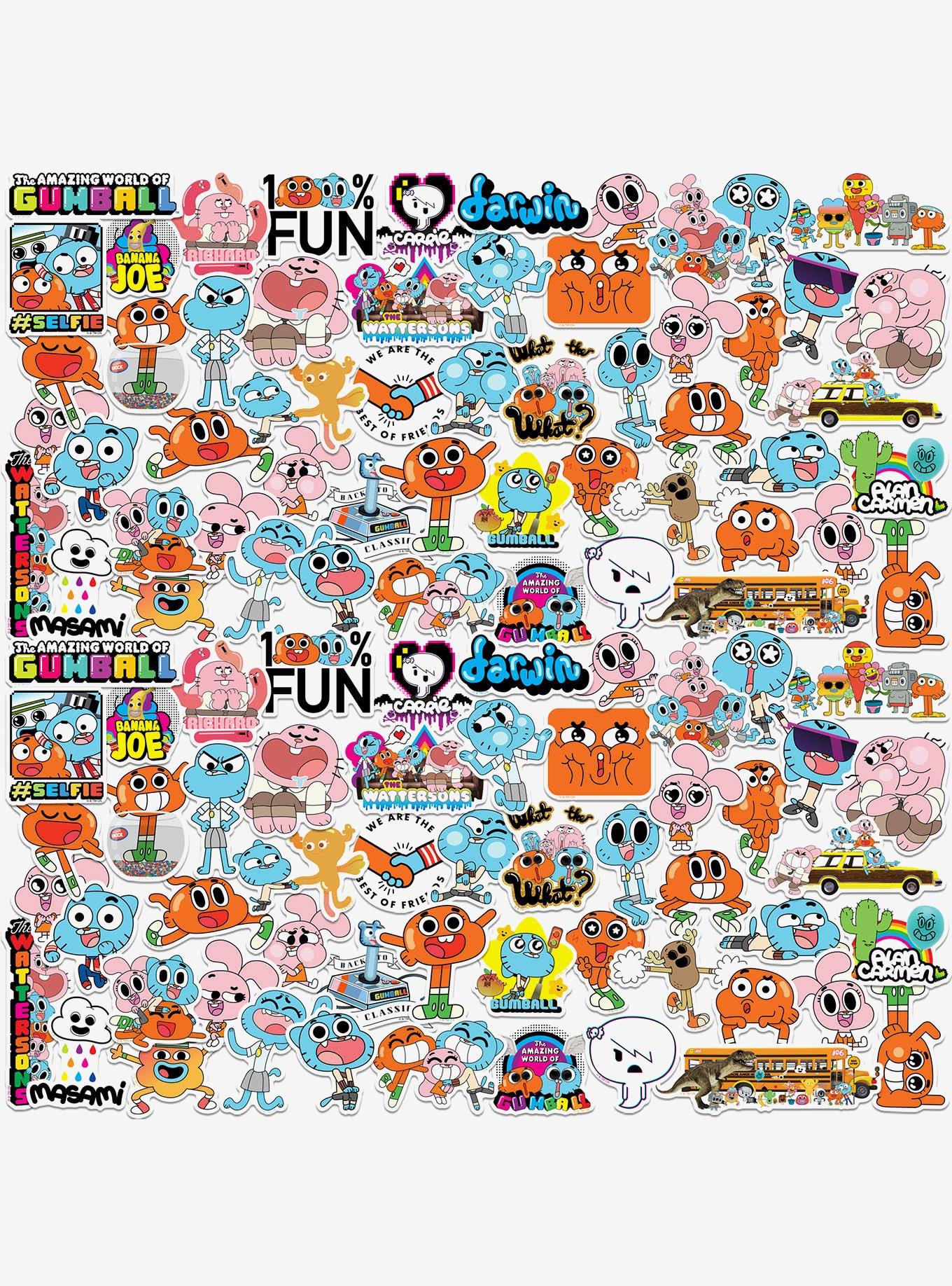 The Amazing World of Gumball 100ct Vinyl Stickers Variety Pack, , hi-res