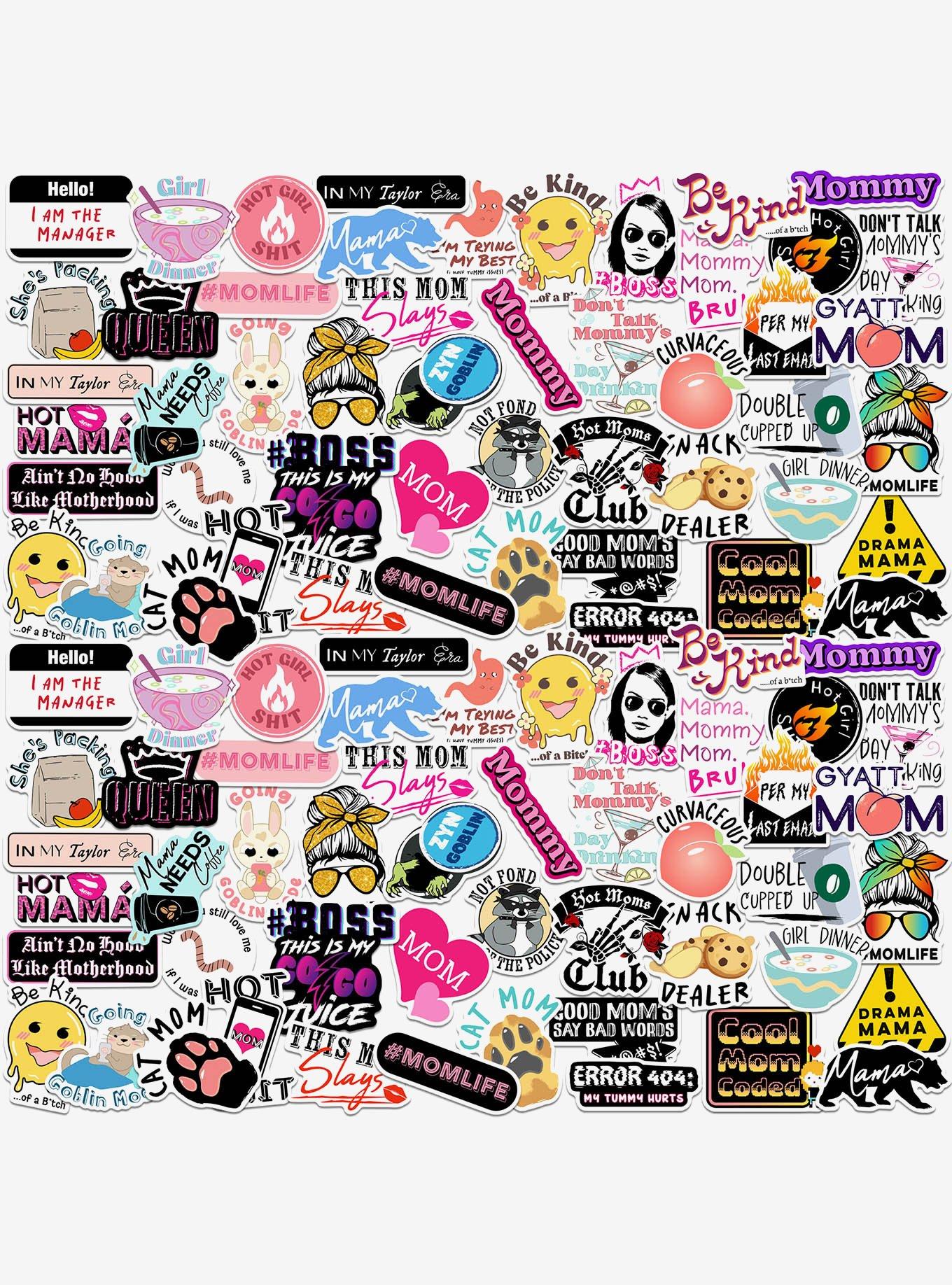 Funny Mom 100ct Vinyl Stickers Variety Pack, , hi-res