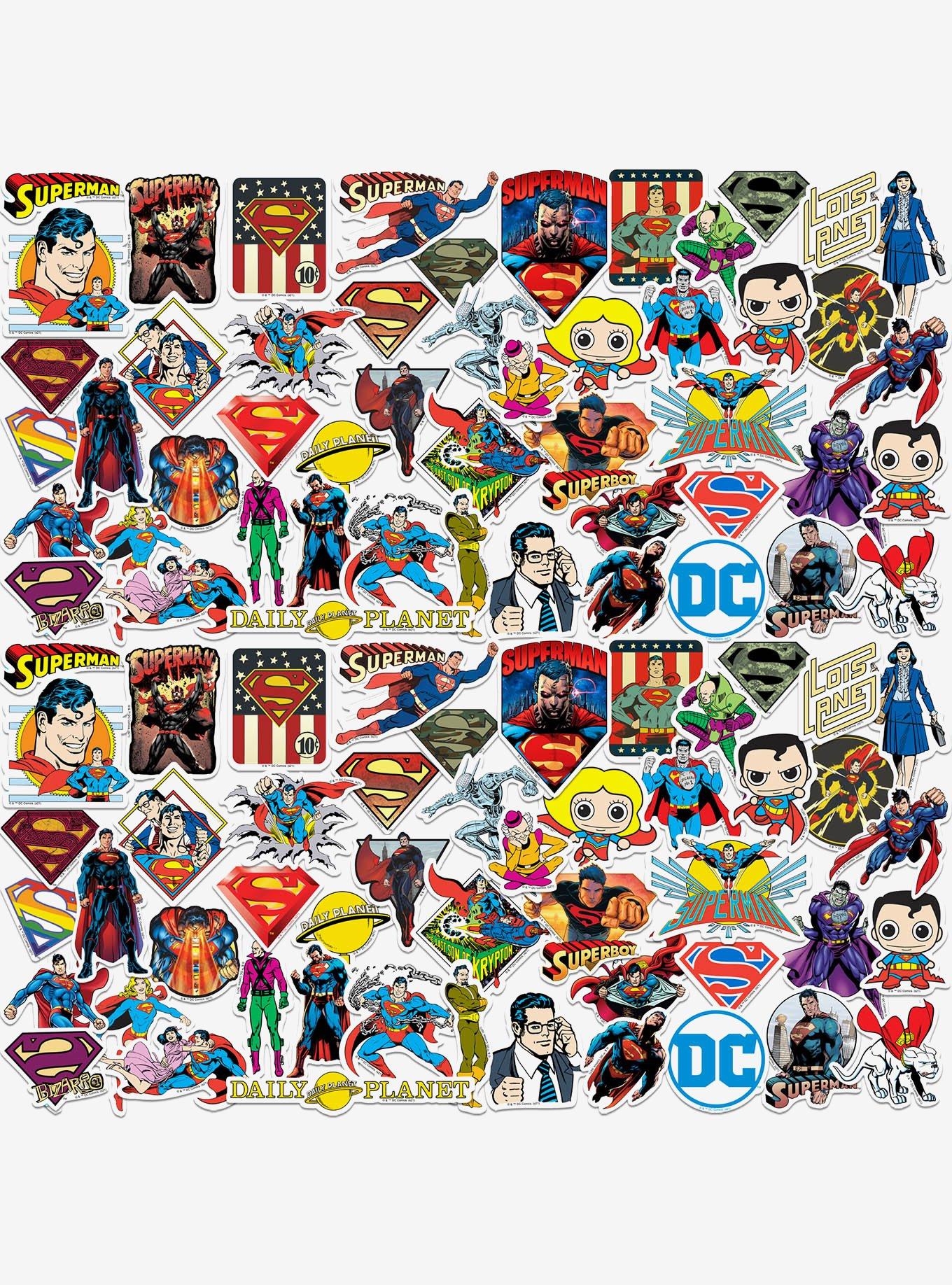 DC Comics Superman 100ct Vinyl Stickers Variety Pack, , hi-res