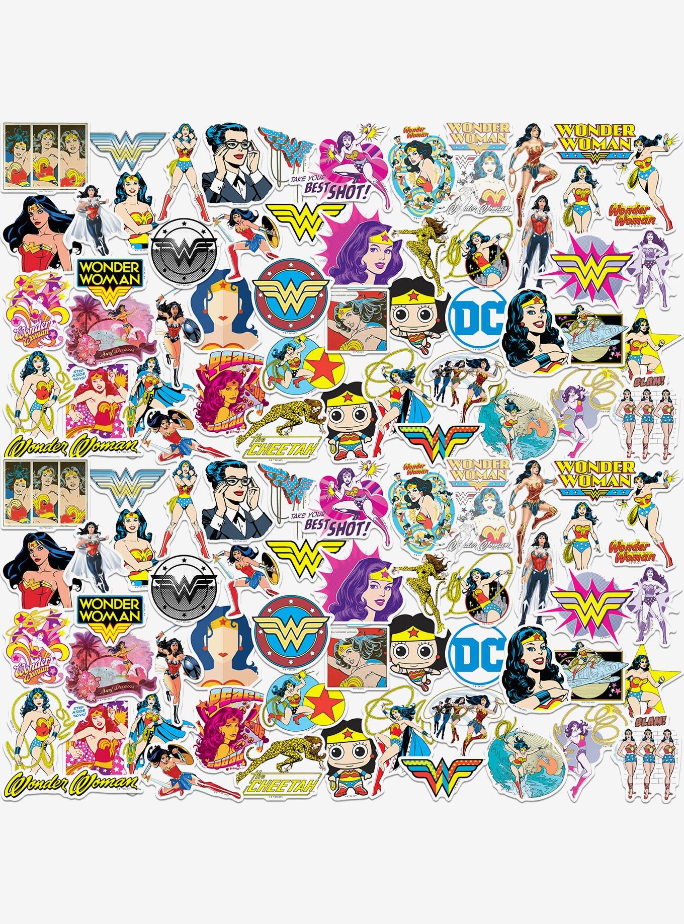 DC Comics Wonder Woman 100ct Vinyl Stickers Variety Pack, , hi-res