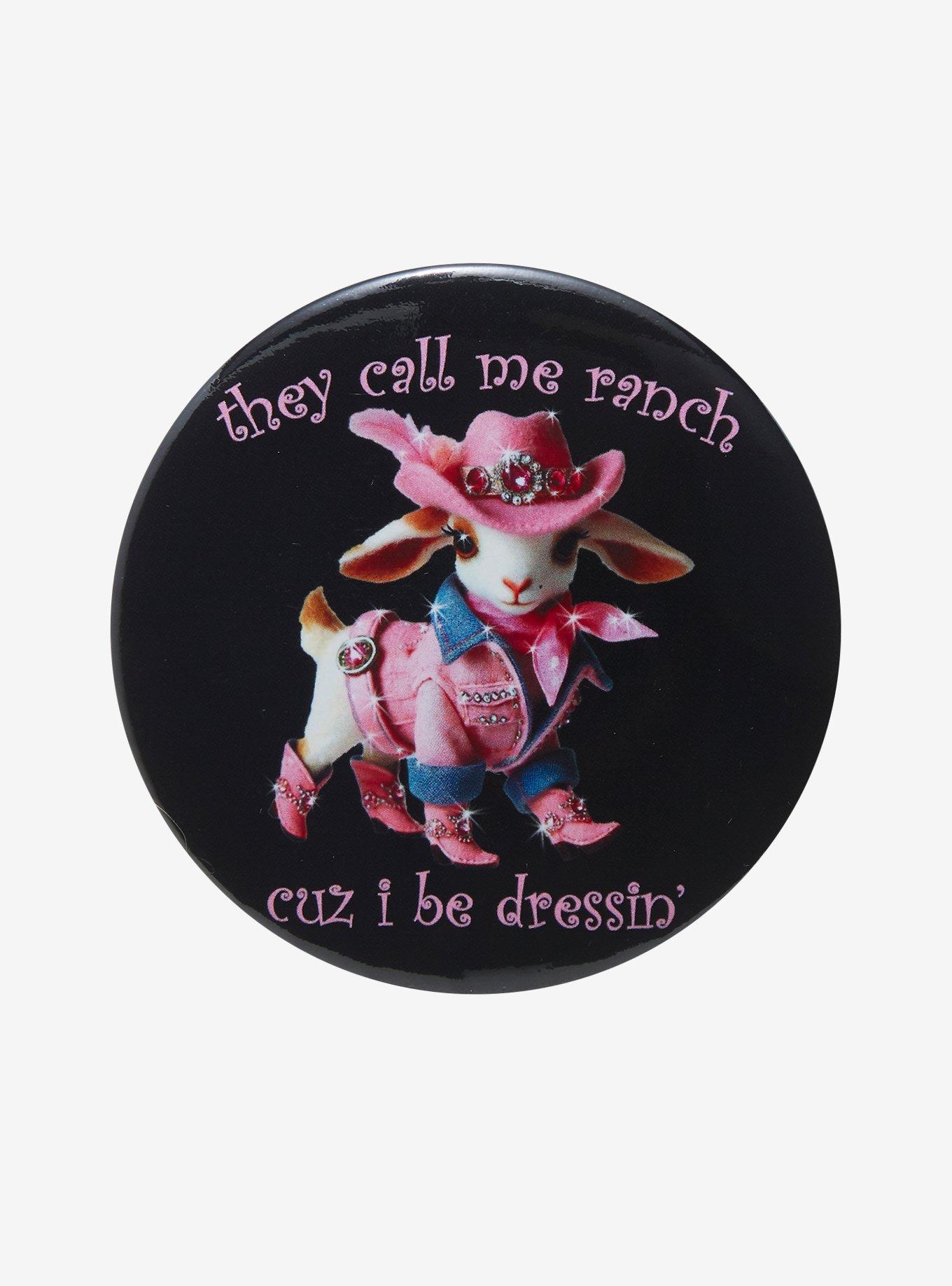 Dressed Up Lamb 3 Inch Button, , hi-res