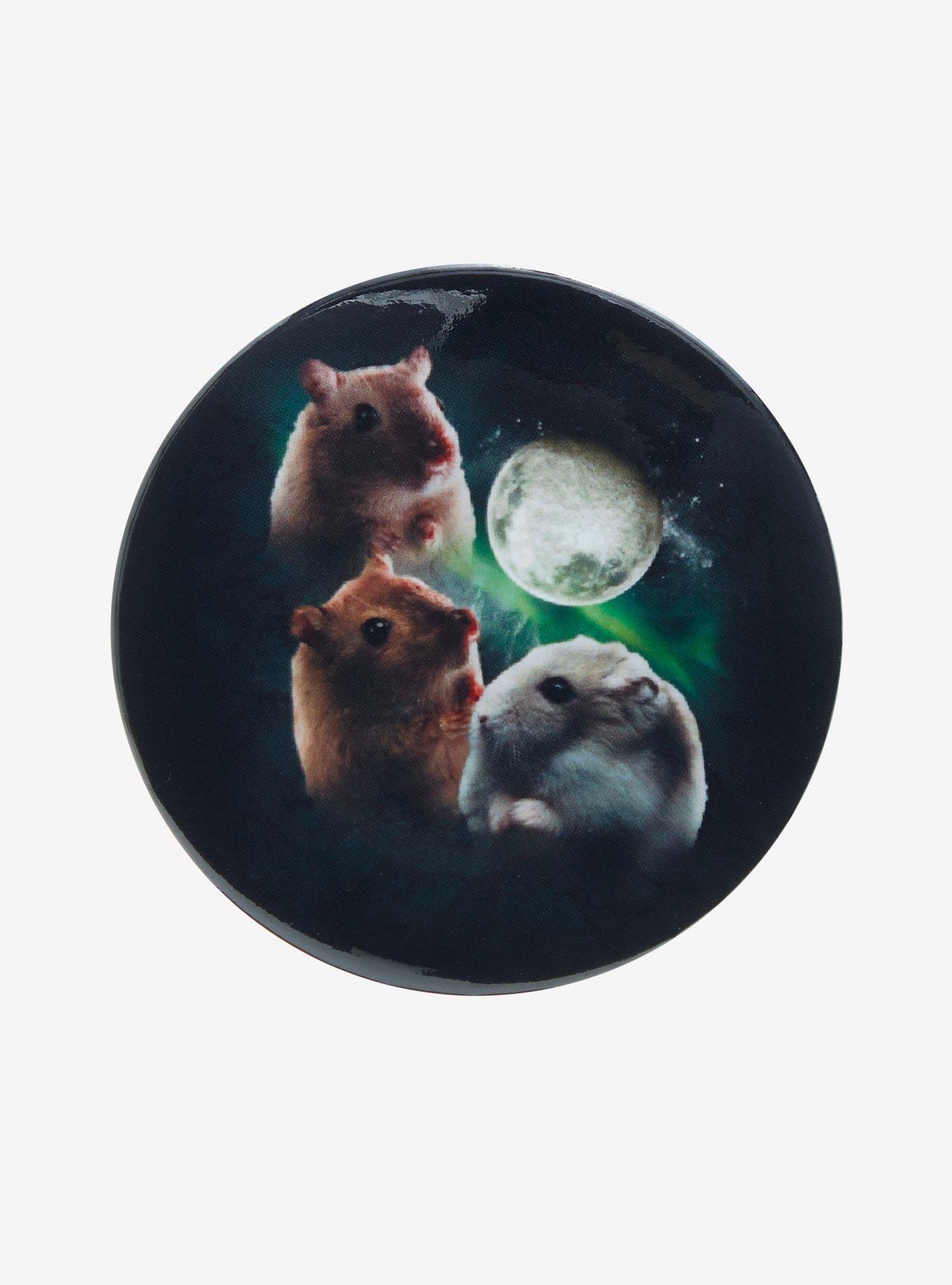 Hamster Moon 3 Inch Button, , hi-res