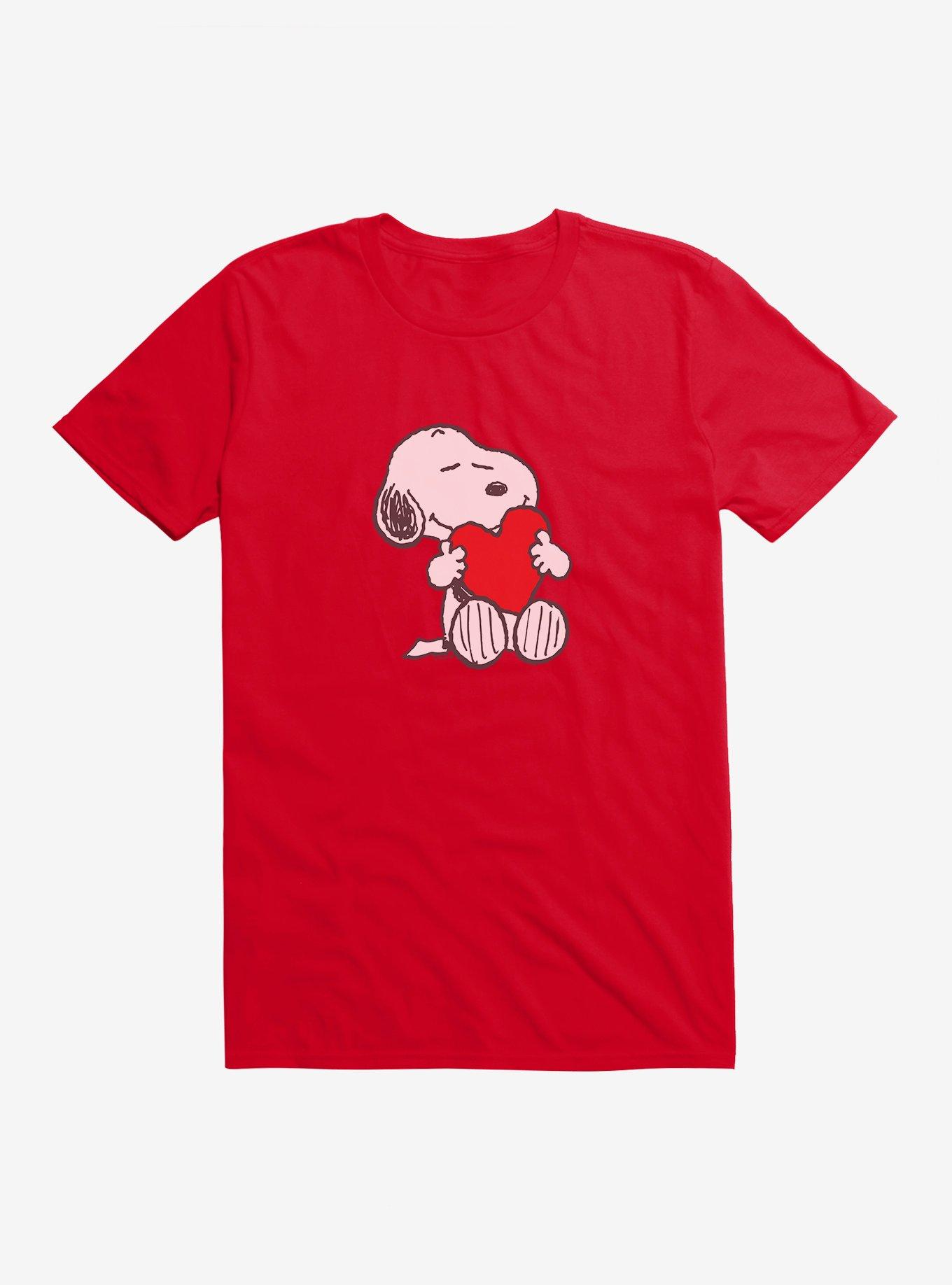 Peanuts Snoopy Valentine's Day Heart Card T-Shirt, , hi-res