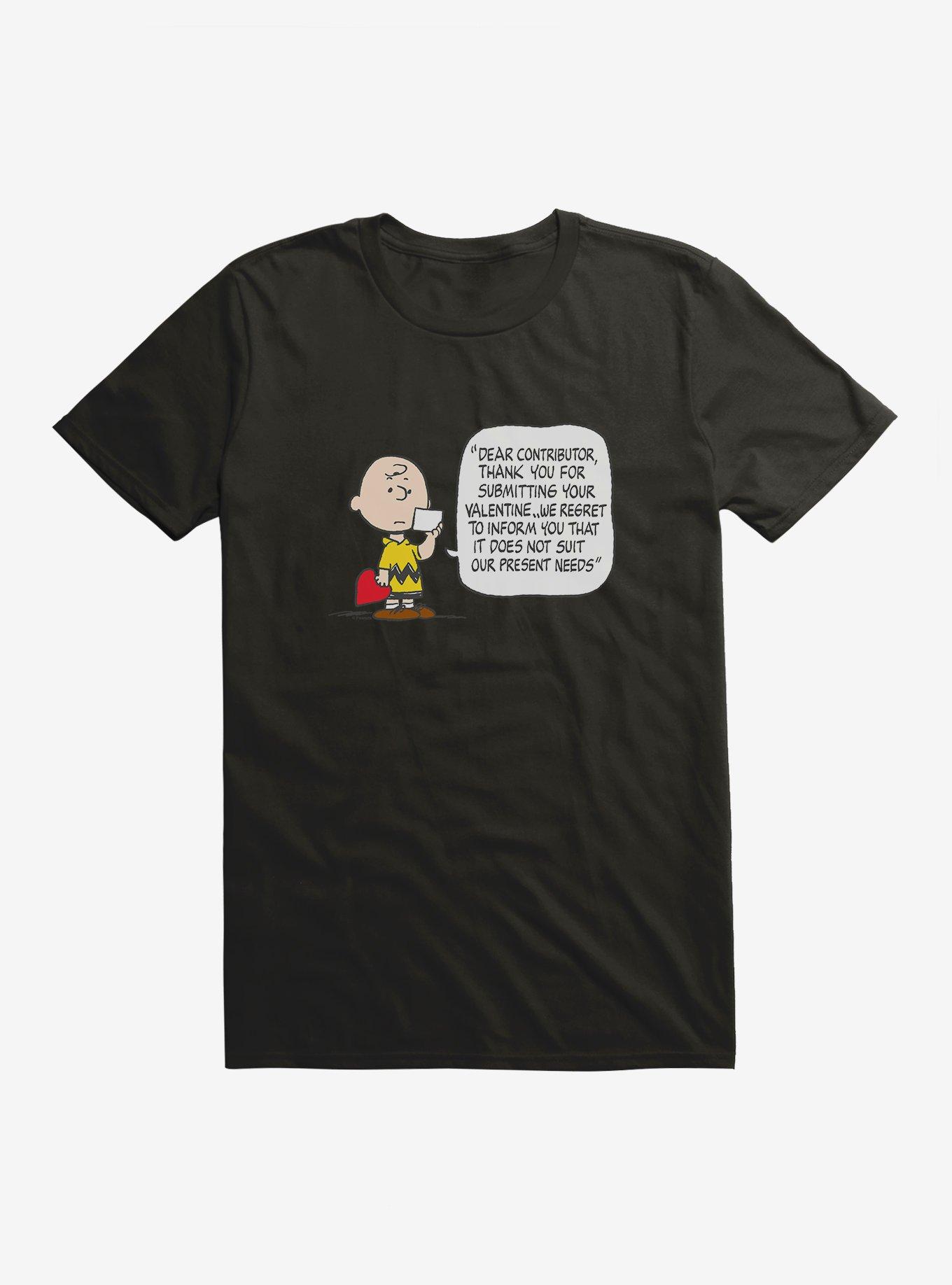 Peanuts Charlie Brown Valentine's Day Card Submission T-Shirt, , hi-res