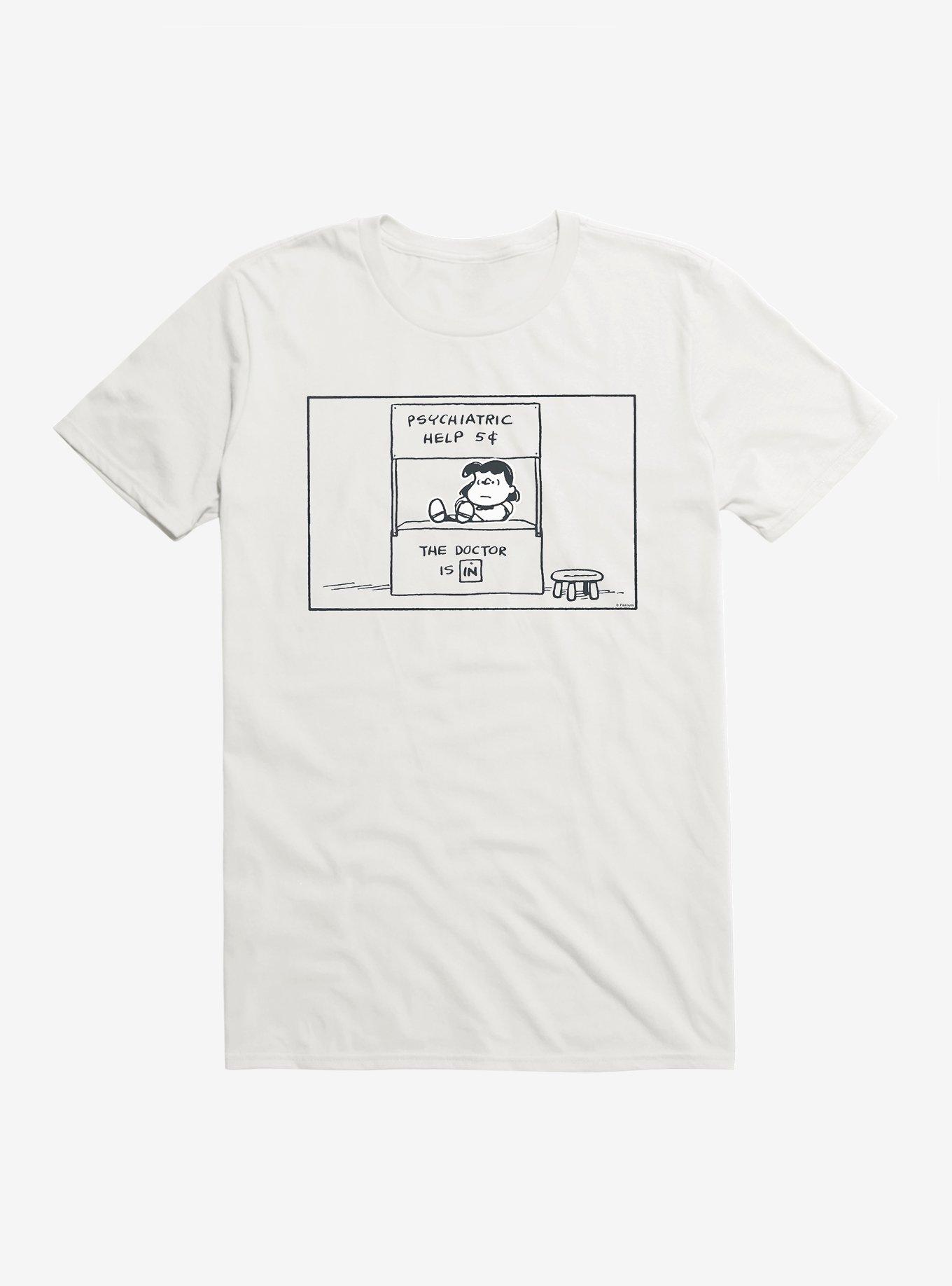 Peanuts Lucy Psychiatric Help T-Shirt, WHITE, hi-res