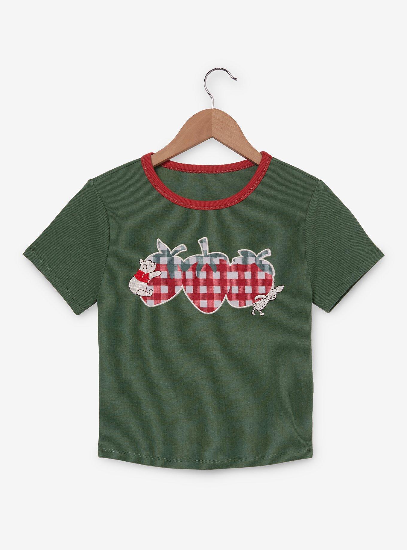 Disney Winnie the Pooh Strawberry Gingham Women's Baby Tee — BoxLunch Exclusive, , hi-res