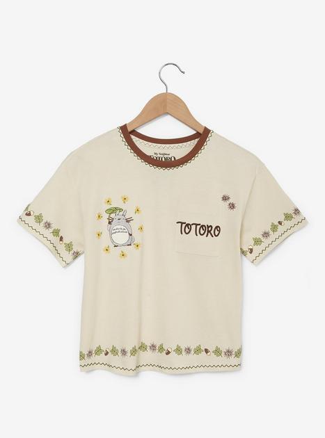 Studio Ghibli® My Neighbor Totoro Embroidered Women's Cropped T-Shirt — BoxLunch Exclusive | BoxLunch