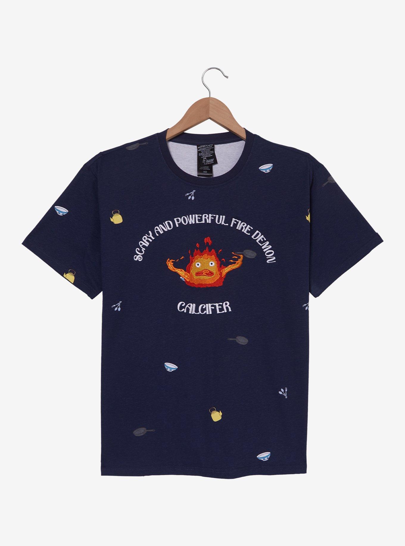 Our Universe Studio Ghibli® Howl's Moving Castle Calcifer Allover Print T-Shirt — BoxLunch Exclusive, , hi-res