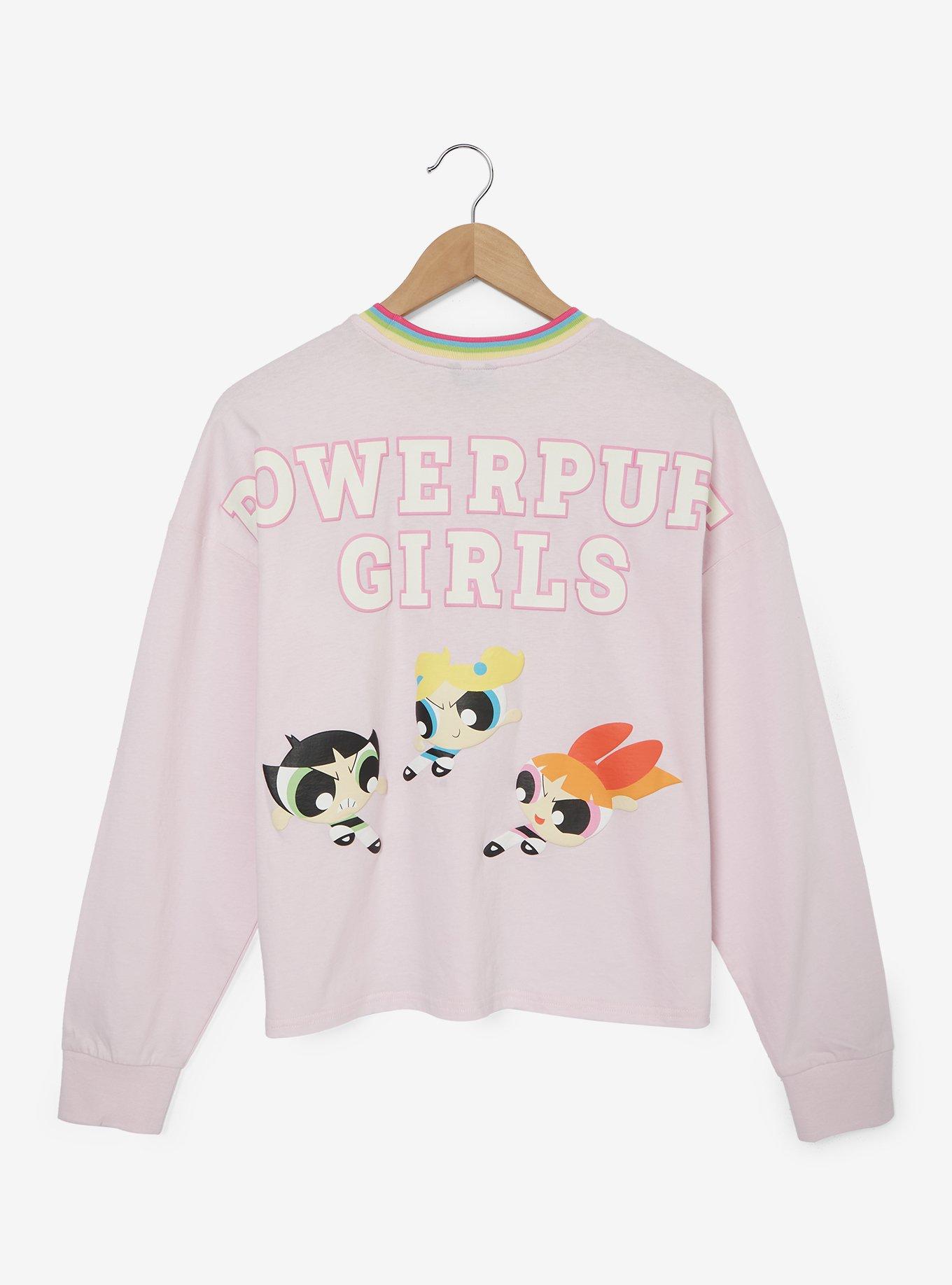 The Powerpuff Girls Chemical X Women's Plus Size Cropped Long Sleeve T-Shirt - BoxLunch Exclusive, , hi-res
