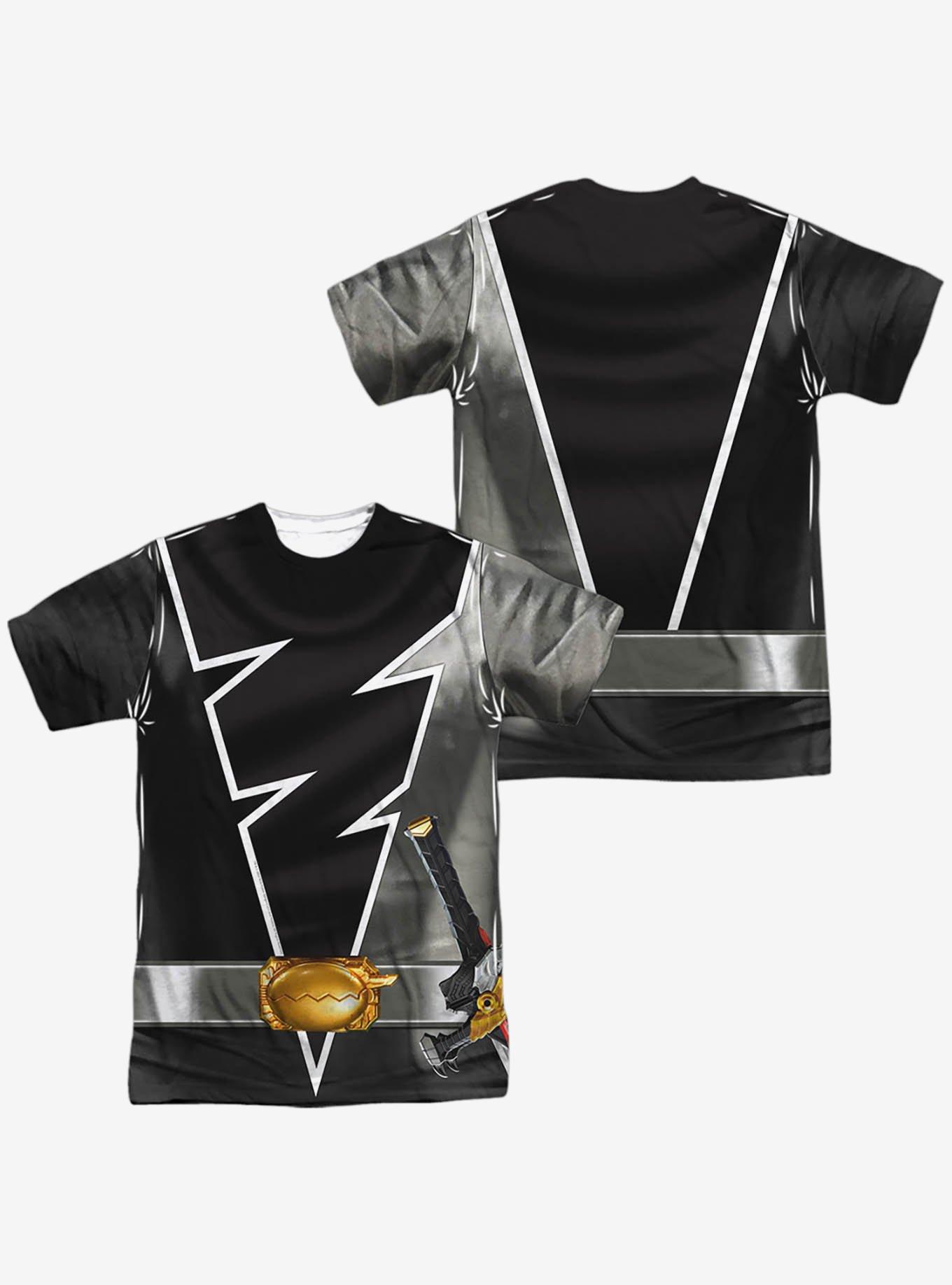 Mighty Morphin' Power Rangers Dino Fury Black Ranger Sublimated T-Shirt, , hi-res