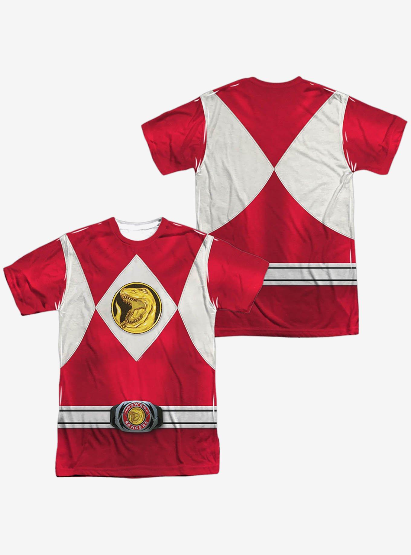 Mighty Morphin' Power Rangers Red Ranger Emblem Sublimated T-Shirt, , hi-res