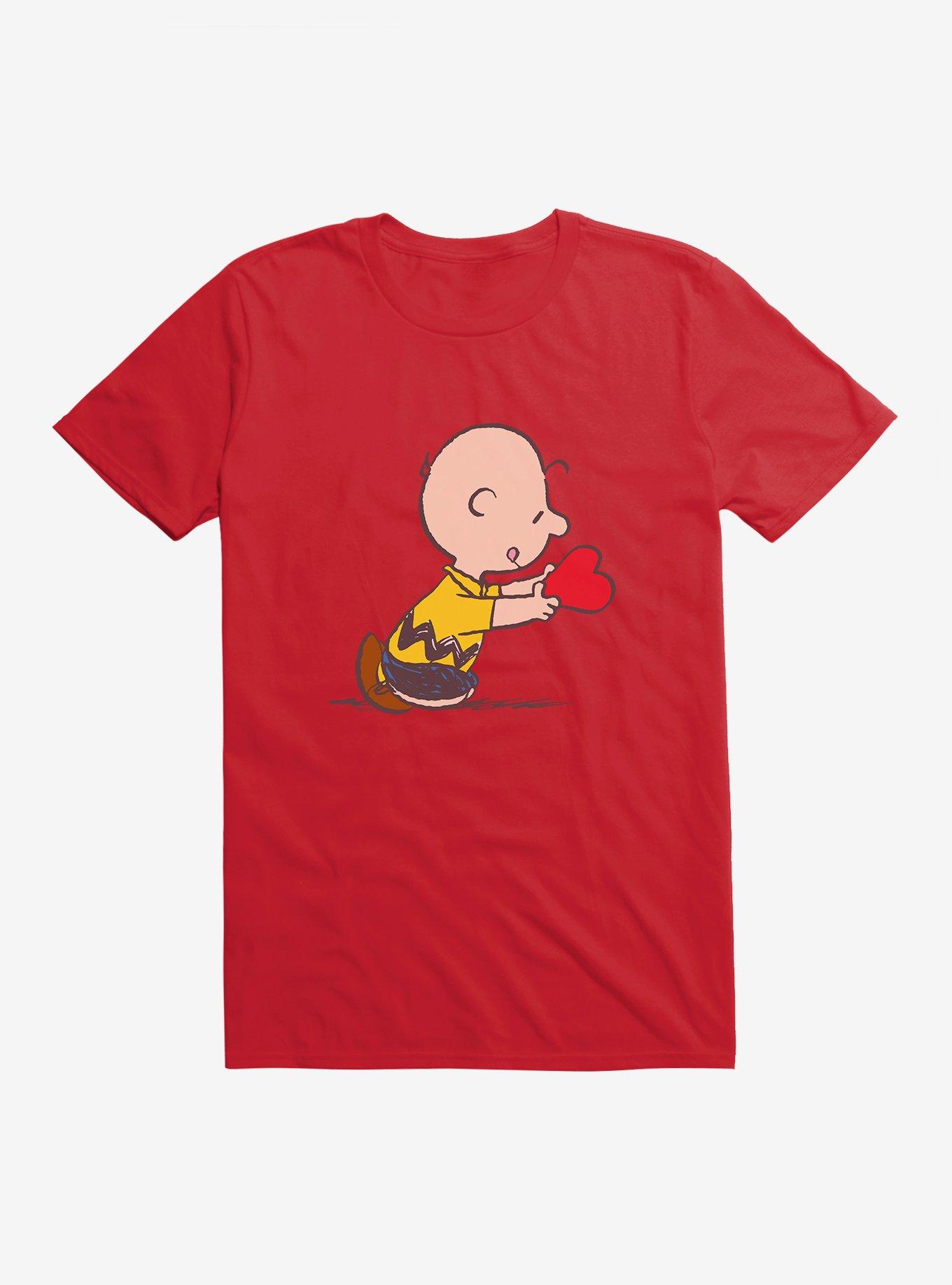 Peanuts Charlie Brown Valentine's Day Heart Card T-Shirt, , hi-res