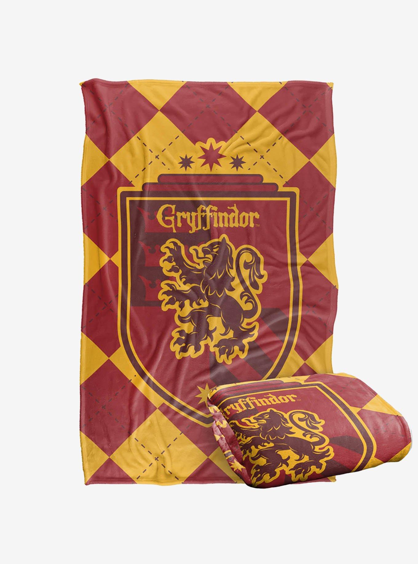 Harry Potter Gryffindor Plaid Sigil 36x58" Throw Blanket, , hi-res