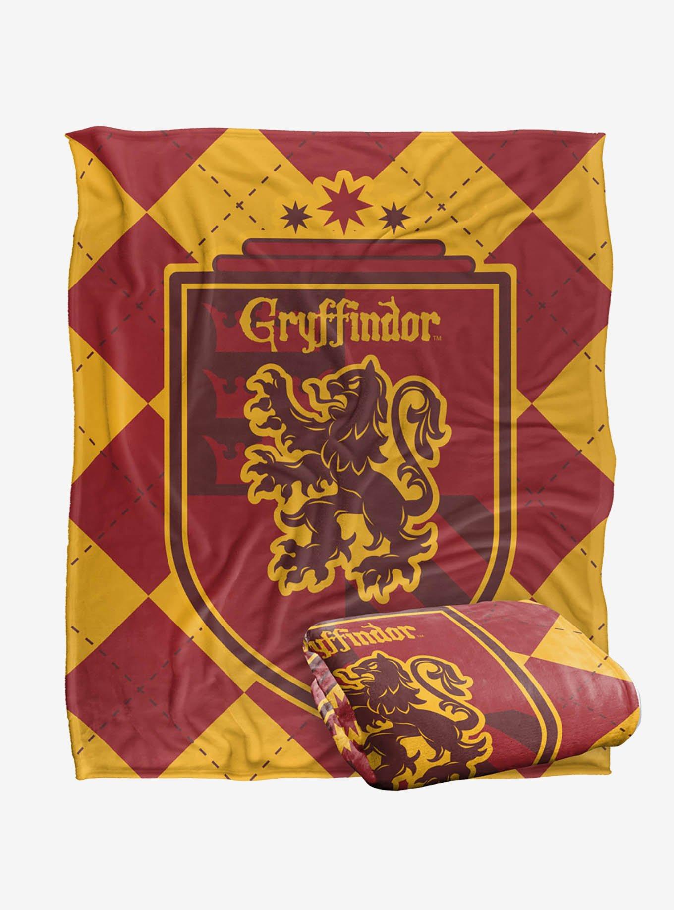 Harry Potter Gryffindor Plaid Sigil 50x60" Throw Blanket, , hi-res
