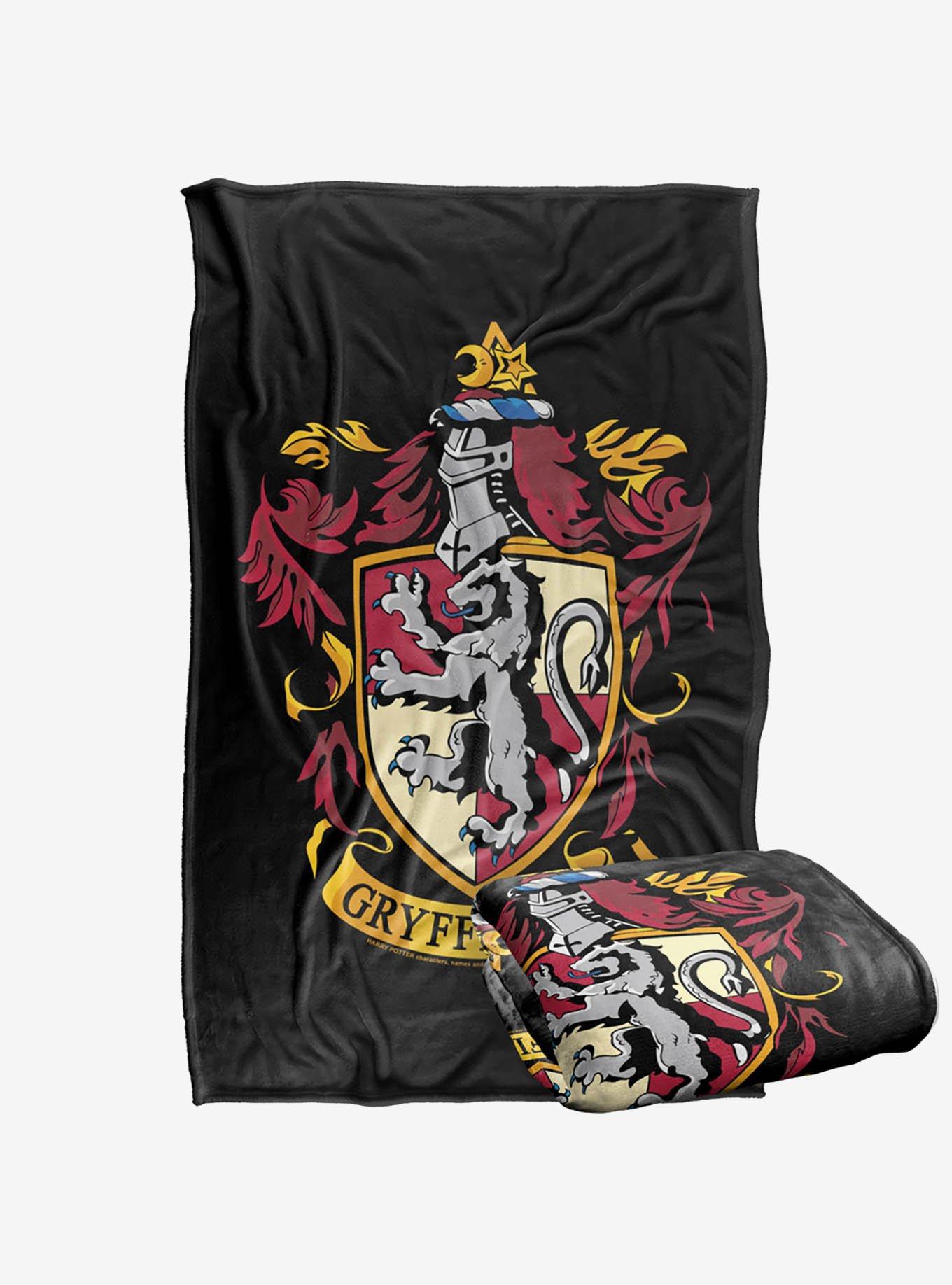 Harry Potter Gryffindor Crest Black 36x58" Throw Blanket, , hi-res