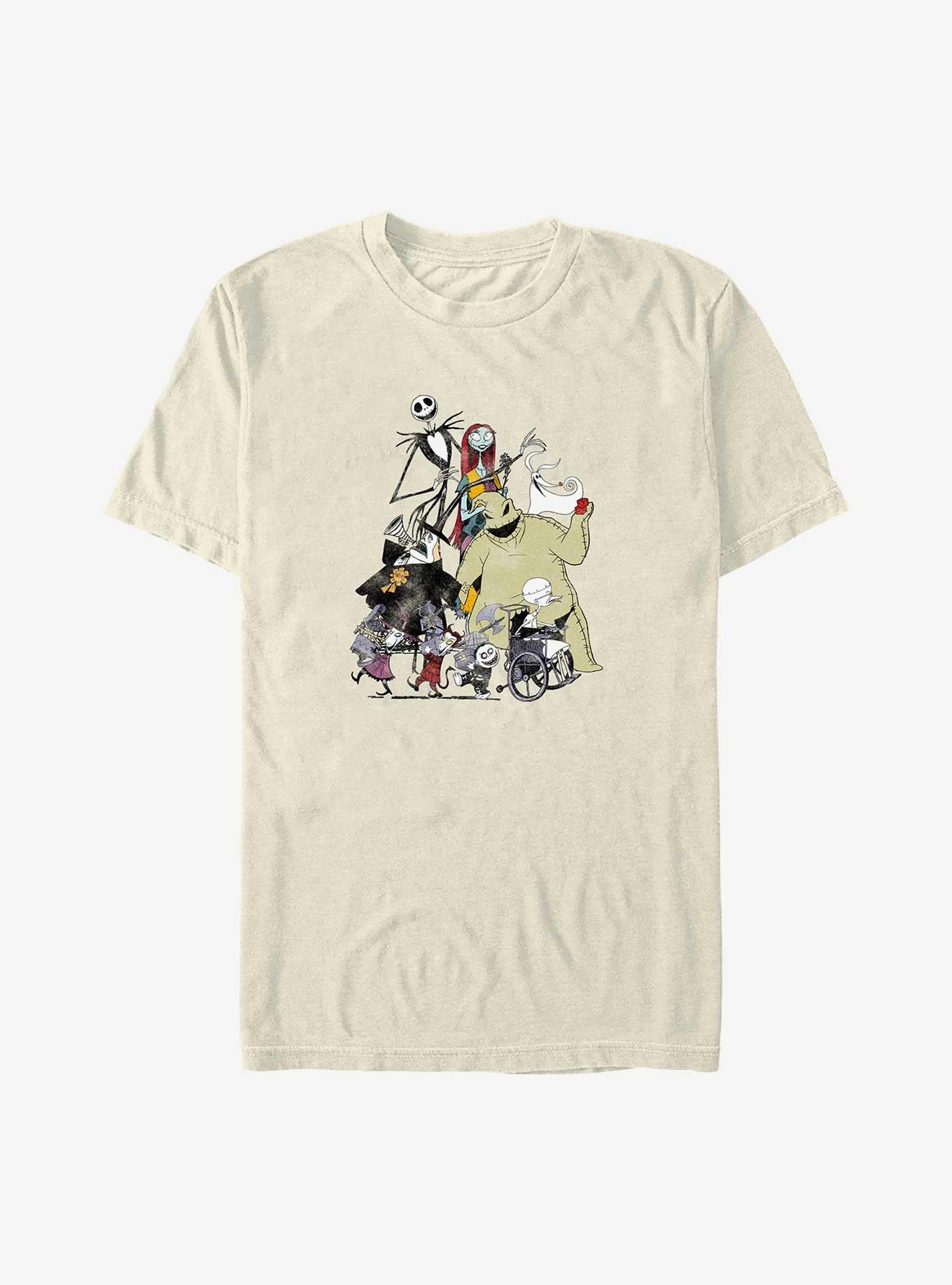 Disney The Nightmare Before Christmas Group Shot Garment Dye T-Shirt, , hi-res