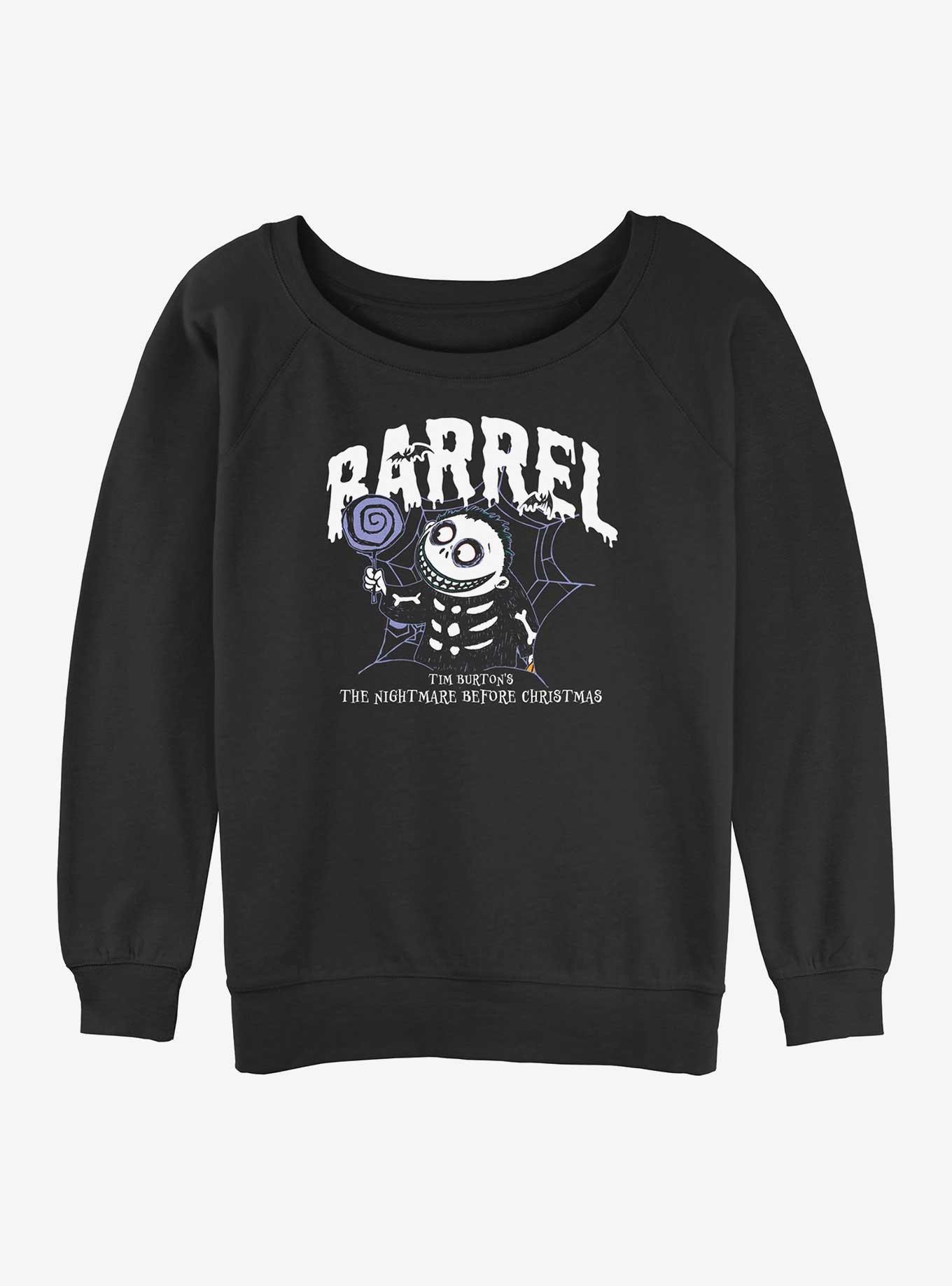Disney The Nightmare Before Christmas Collegiate Barrel Womens Slouchy Sweatshirt, , hi-res