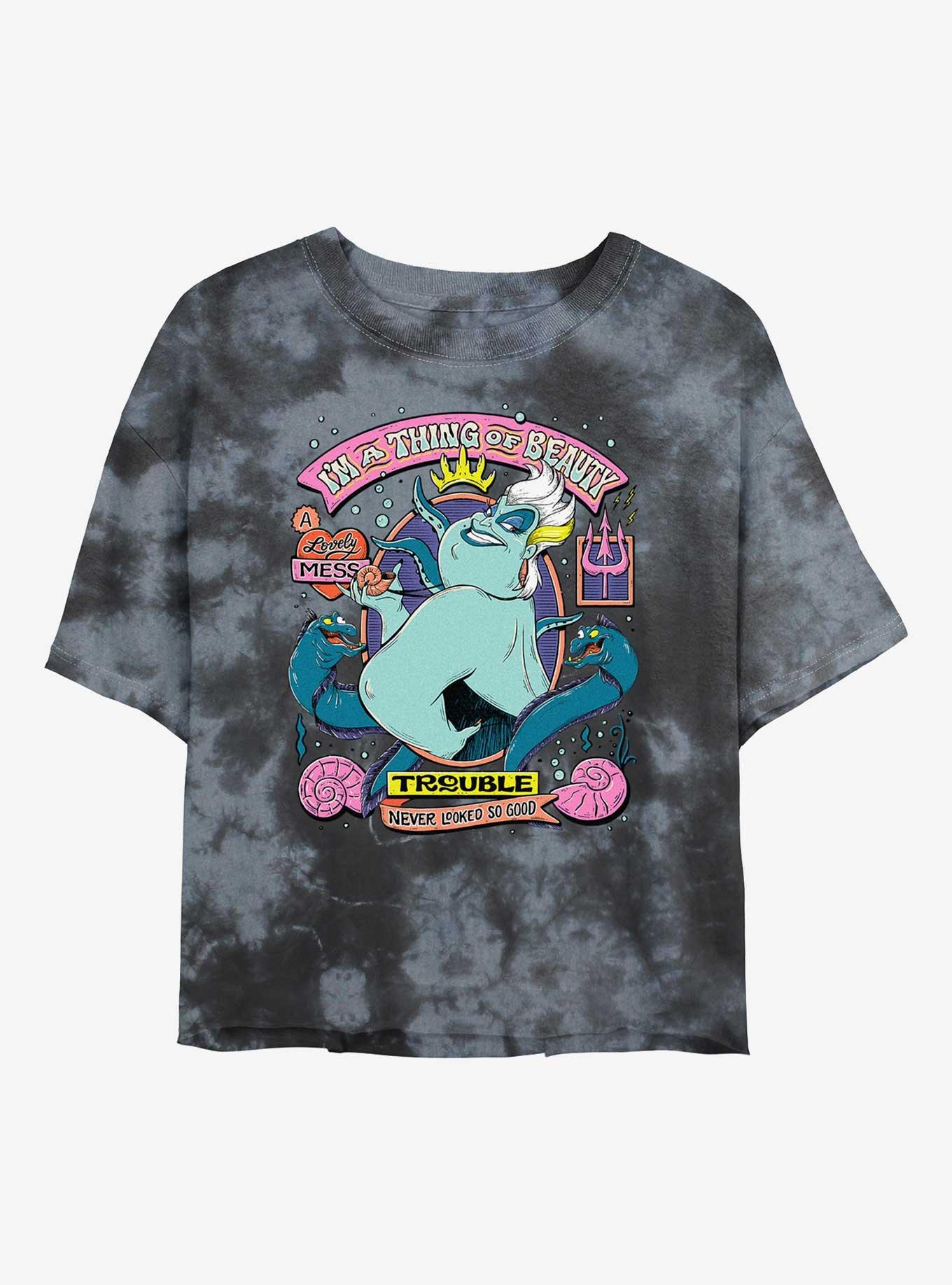 Disney Villains Thing Of Beauty Girls Tie-Dye Crop T-Shirt, , hi-res