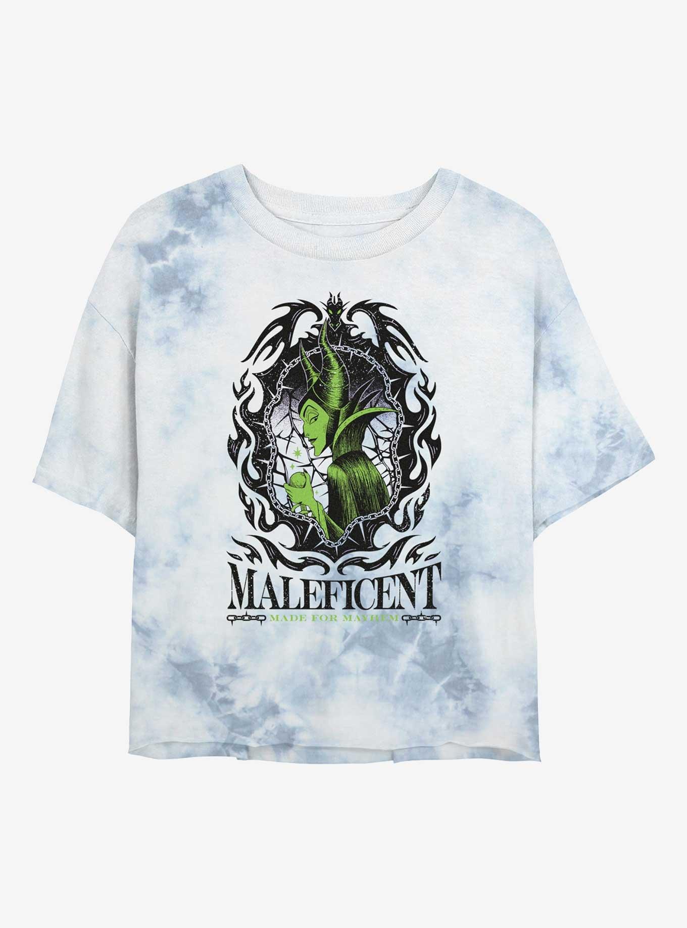 Disney Villains Made For Mayhem Girls Tie-Dye Crop T-Shirt, WHITEBLUE, hi-res