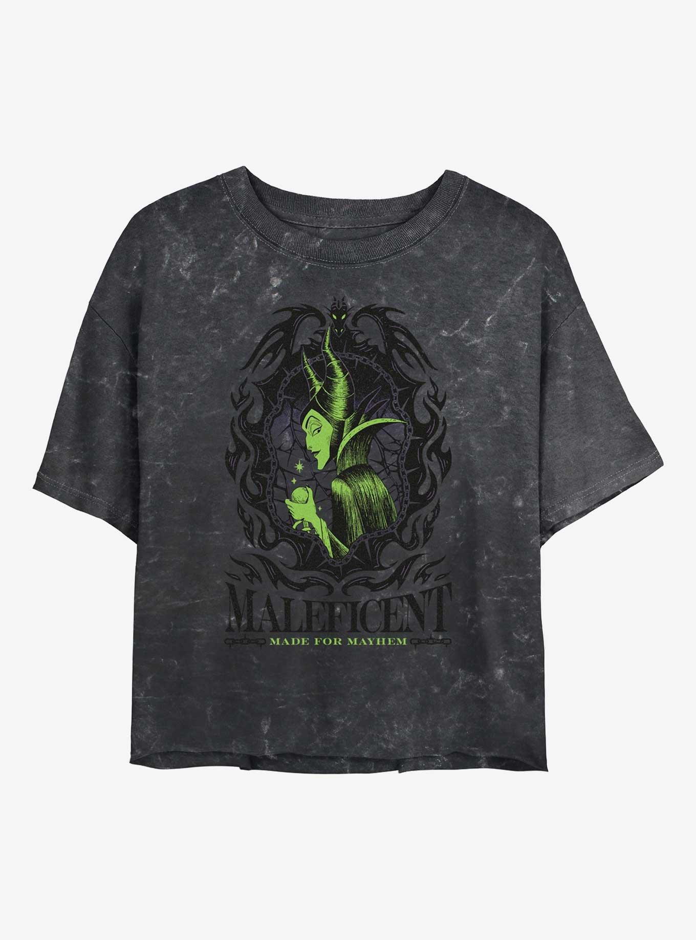 Disney Villains Made For Mayhem Girls Mineral Wash Crop T-Shirt, , hi-res