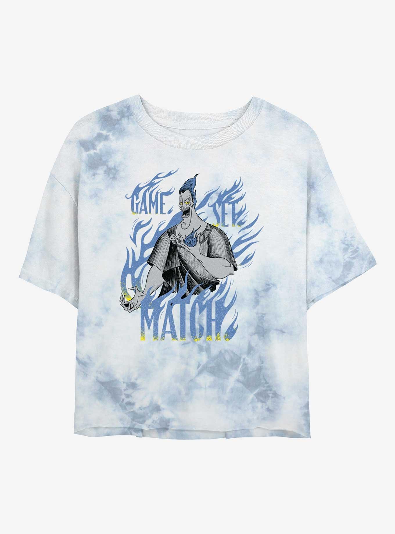 Disney Villains Game Set Match Girls Tie-Dye Crop T-Shirt, WHITEBLUE, hi-res