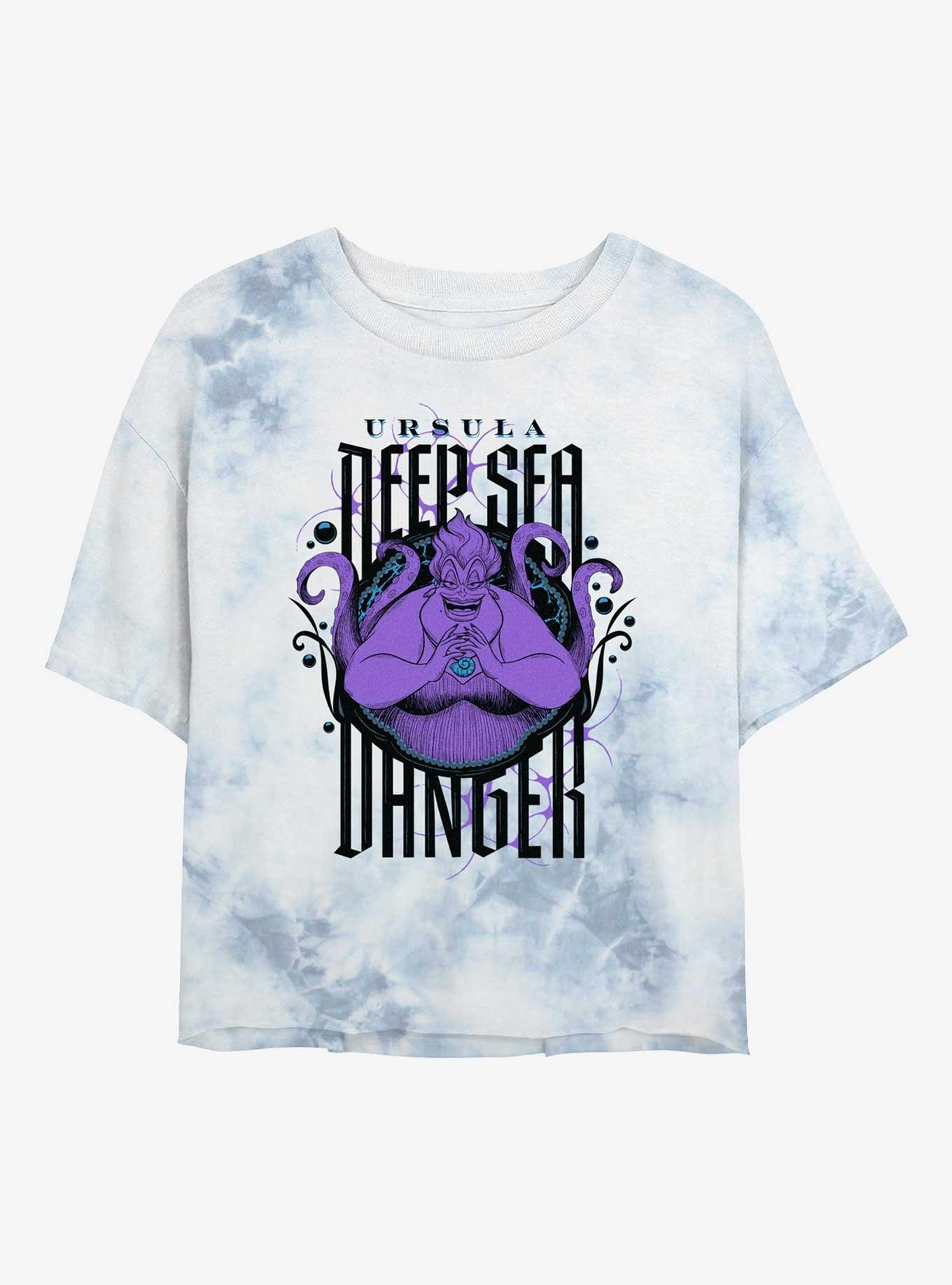 Disney Villains Deep Sea Danger Girls Tie-Dye Crop T-Shirt, , hi-res