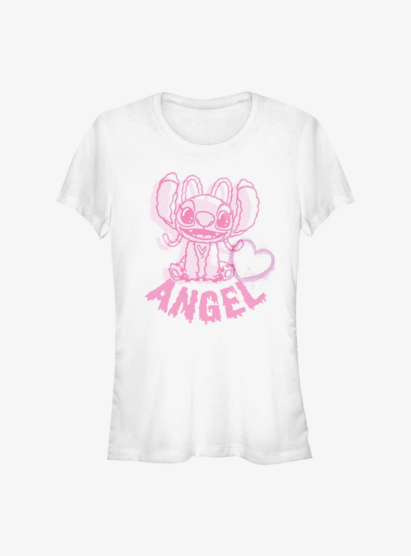 Disney Lilo & Stitch Angel Heart Girls T-Shirt, WHITE, hi-res