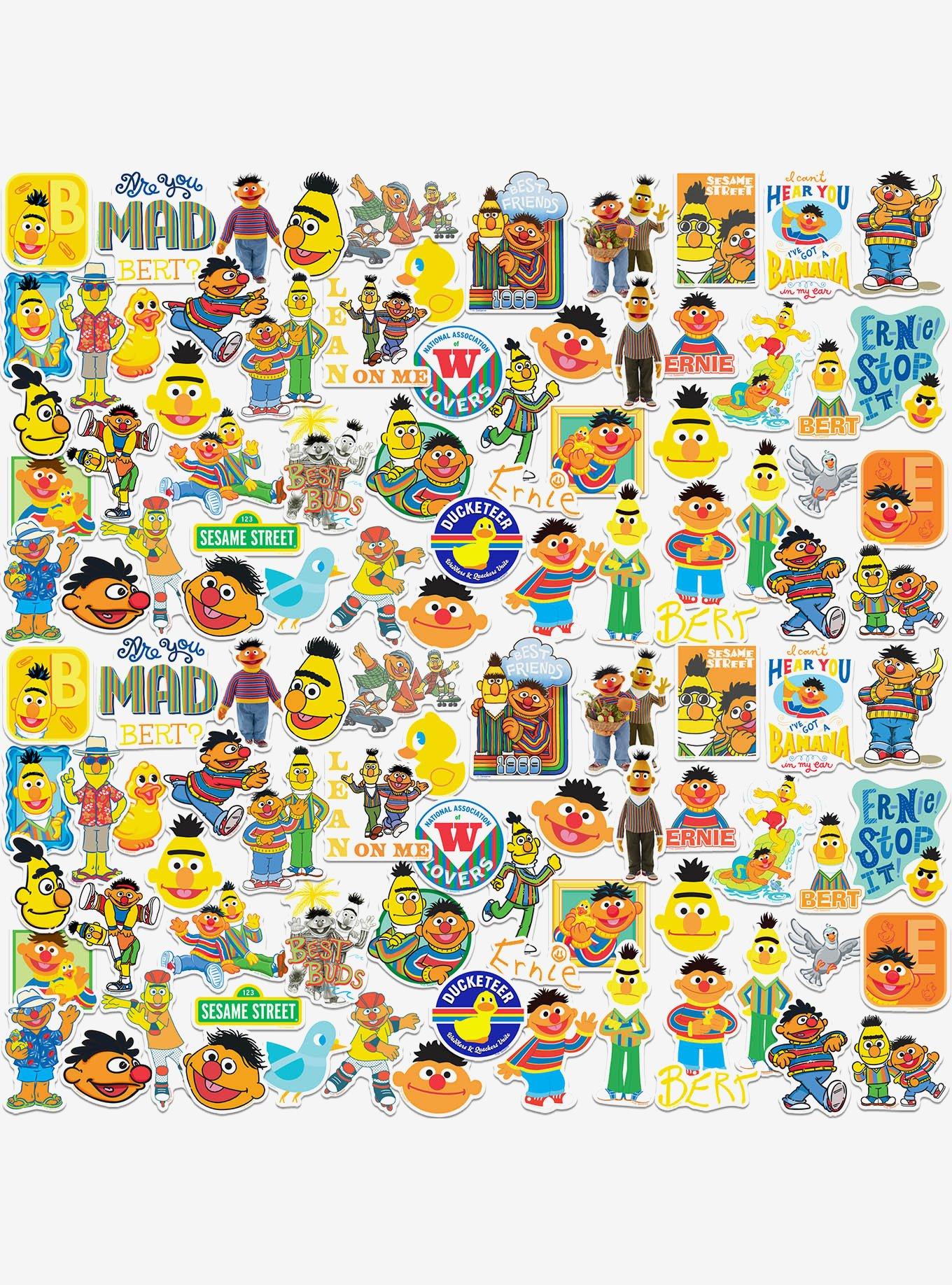 Sesame Street Bert & Ernie 100ct Vinyl Stickers Variety Pack, , hi-res