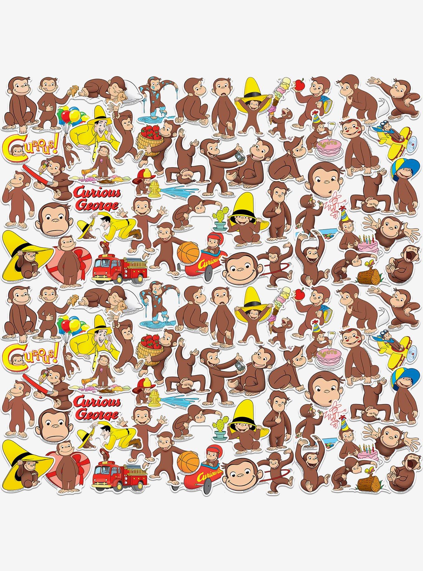 Curious George Character 100ct Vinyl Stickers Variety Pack, , hi-res