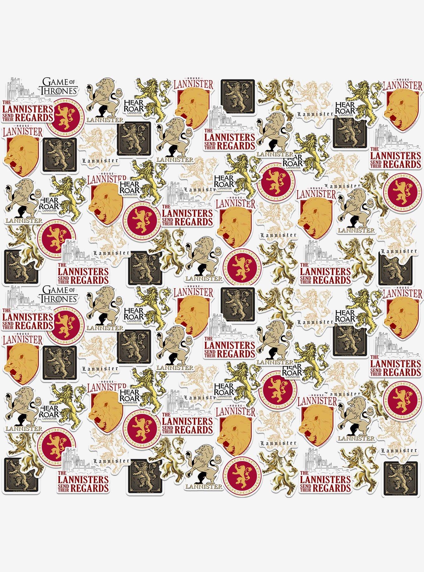 Game of Thrones House Lannister 100ct Vinyl Stickers Variety Pack, , hi-res