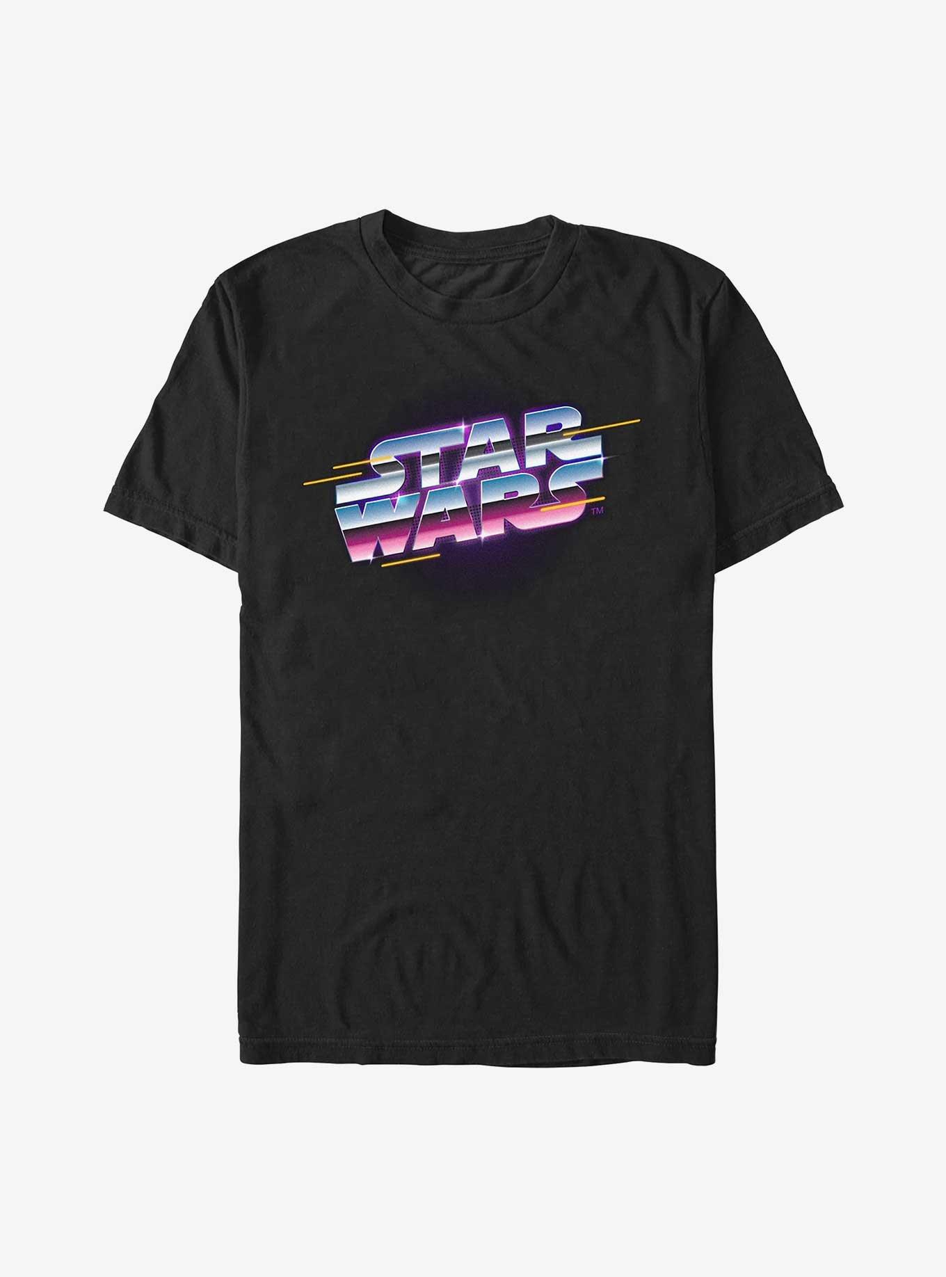 Star Wars Chrome Logo T-Shirt, BLACK, hi-res